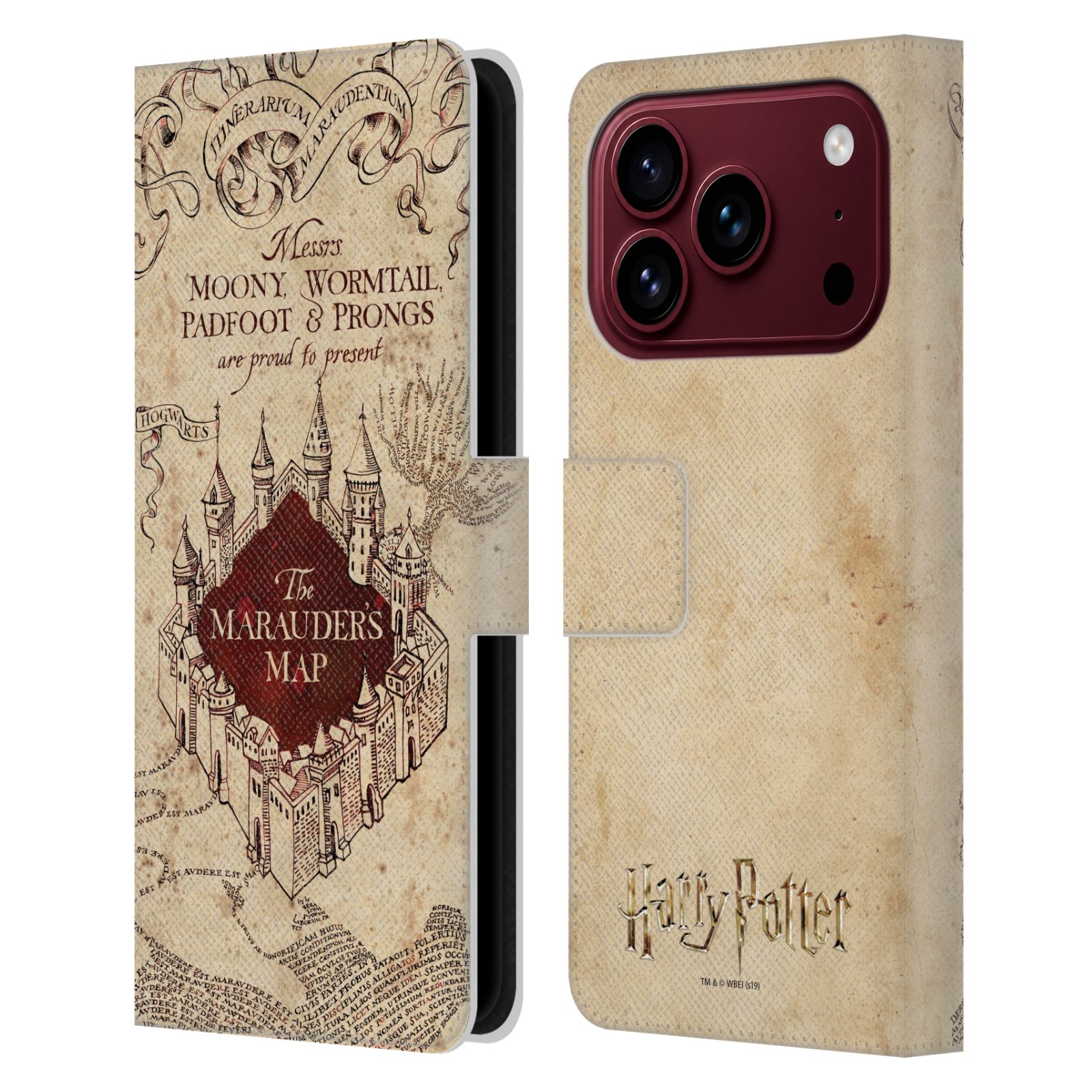 The Marauder's Map Leather Wallet Case for iPhone 18 Pro