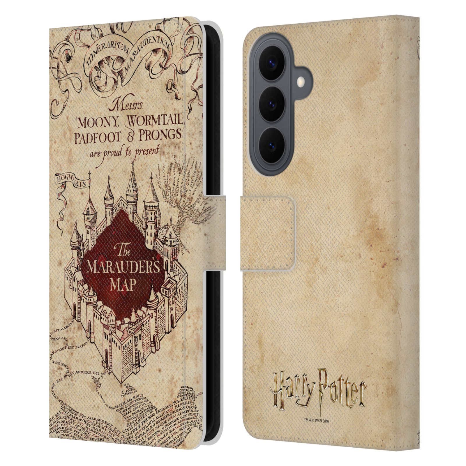 The Marauder's Map Leather Wallet Case for Galaxy S26 Plus