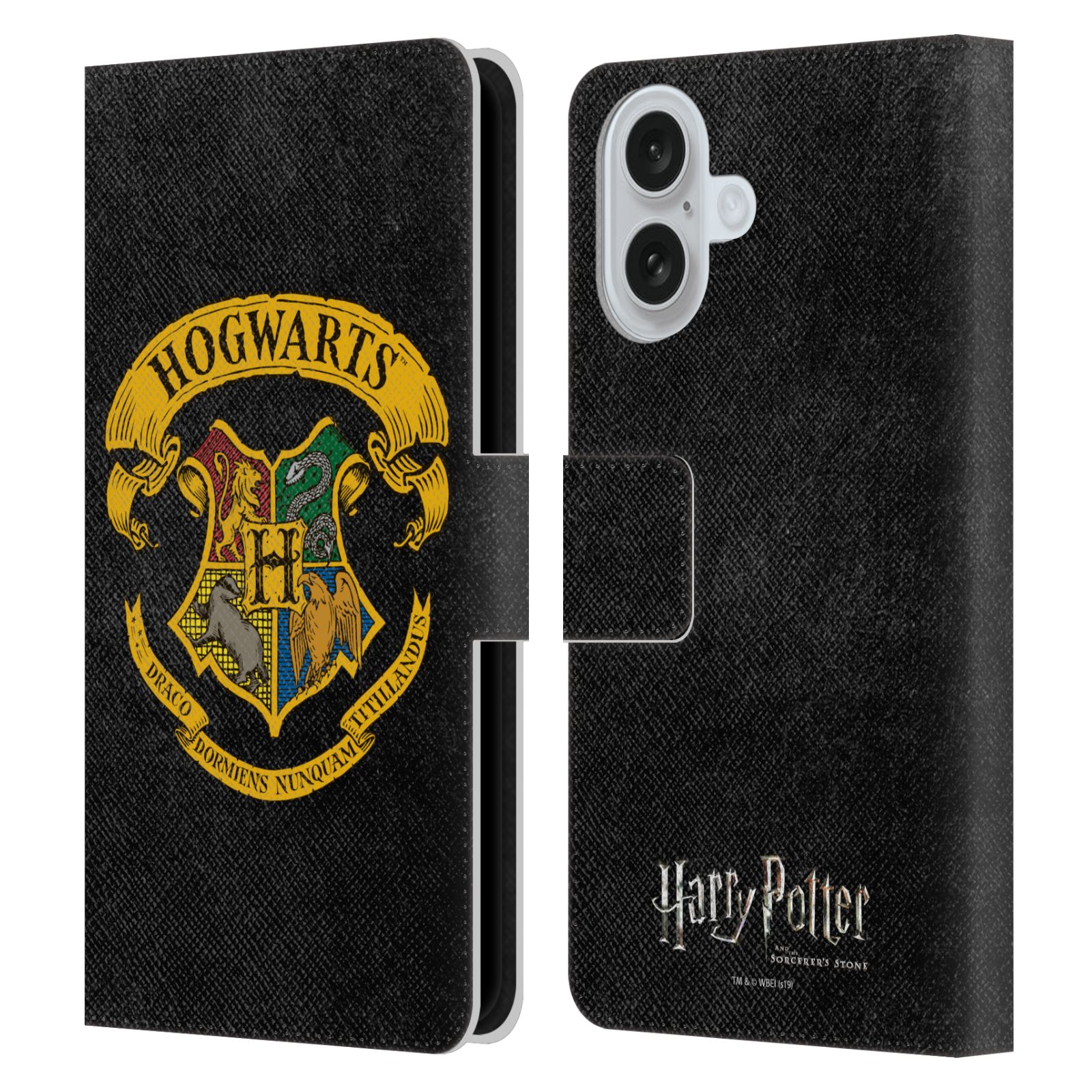 Hogwarts Crest Leather Wallet Case for iPhone 16