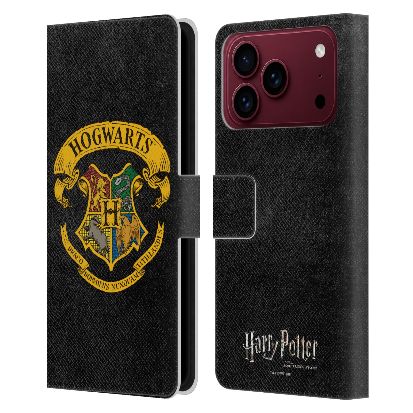 Hogwarts Crest Leather Wallet Case for iPhone 18 Pro Max