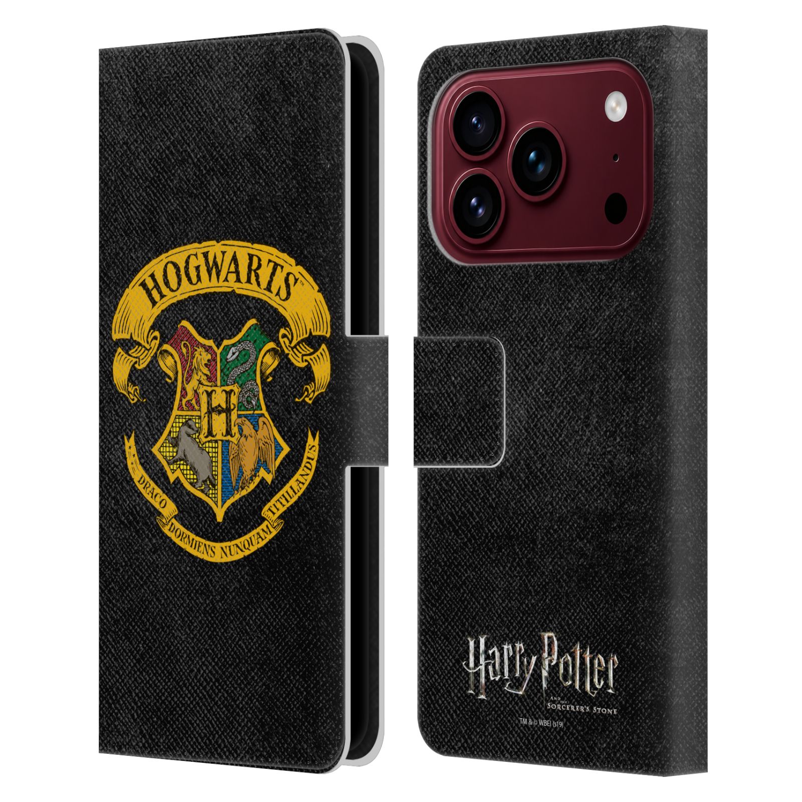 Hogwarts Crest Leather Wallet Case for iPhone 18 Pro