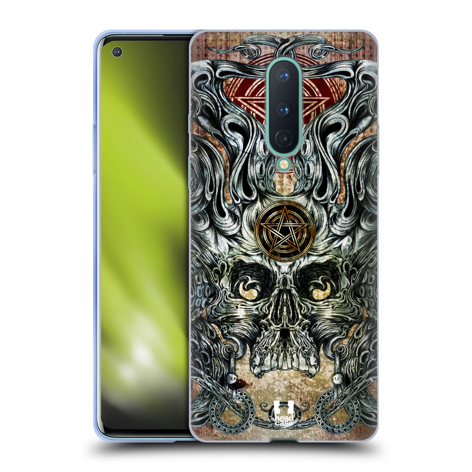 FUNDA HEAD CASE DESIGNS CON DIBUJO DE CALAVERAS HIDRÁULICAS DE GEL SUAVE PARA TELÉFONOS GOOGLE ONEPLUS - Imagen 8 de 10