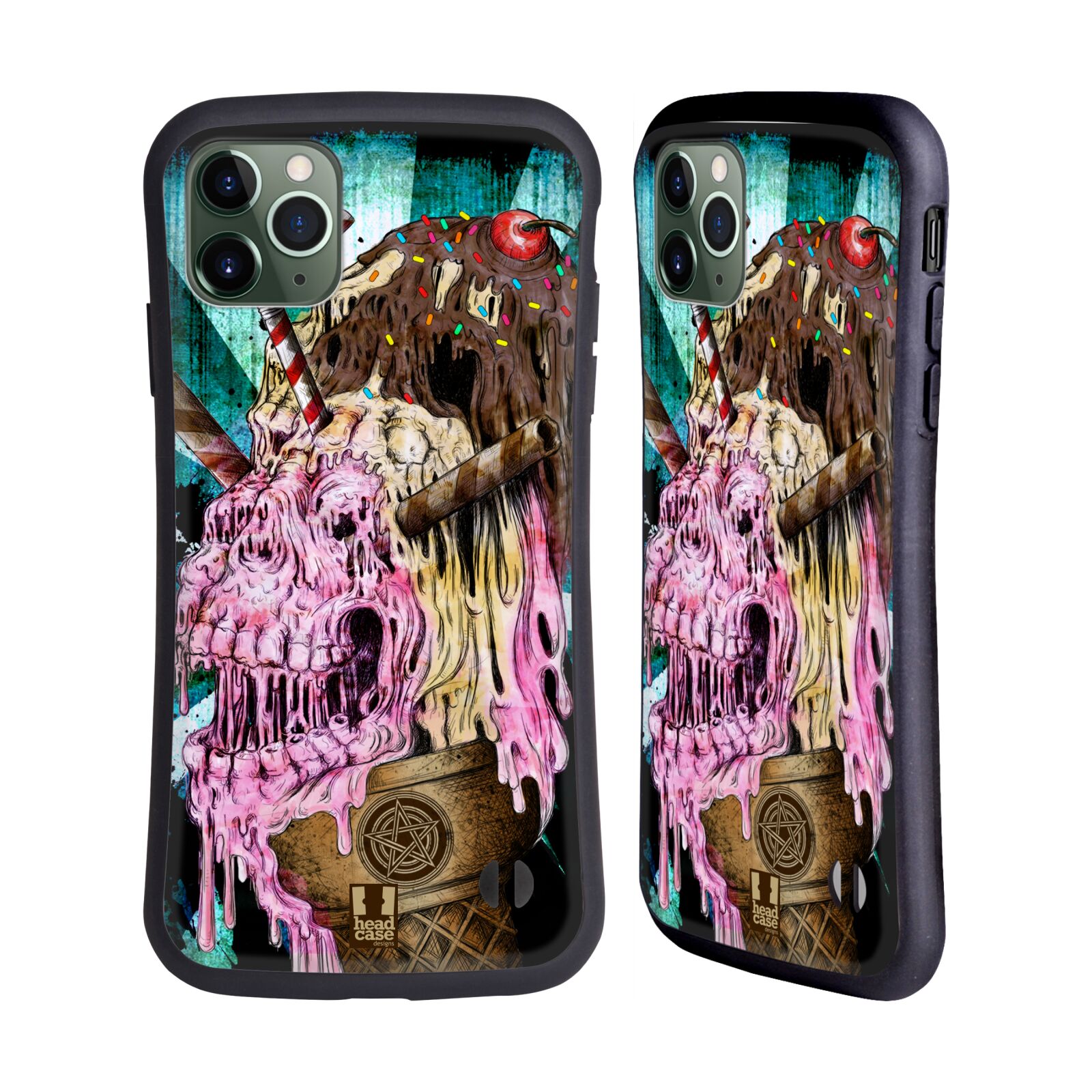 FUNDA HÍBRIDA HEAD CASE DESIGNS CALAVERA HELADA PARA TELÉFONOS APPLE iPHONES - Imagen 8 de 11