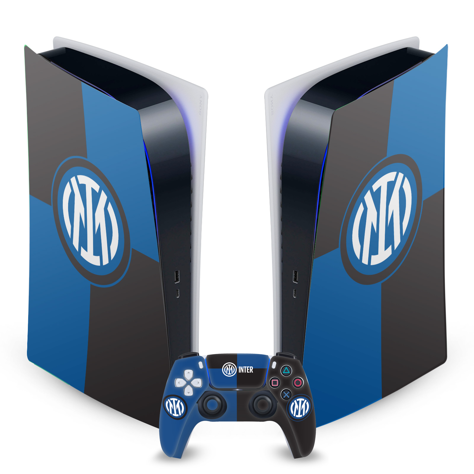 OFFICIAL INTER MILAN BADGE VINYL SKIN DECAL FOR SONY PS5 DIGITAL EDITION BUNDLE