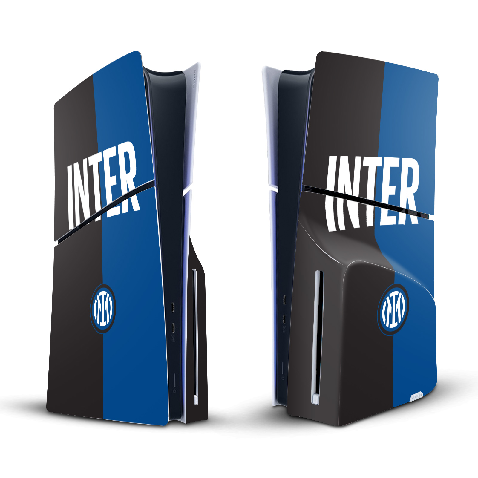 INTER MILAN BADGE VINYL SKIN DECAL FOR SONY PS5 SLIM DISC EDITION CONSOLE