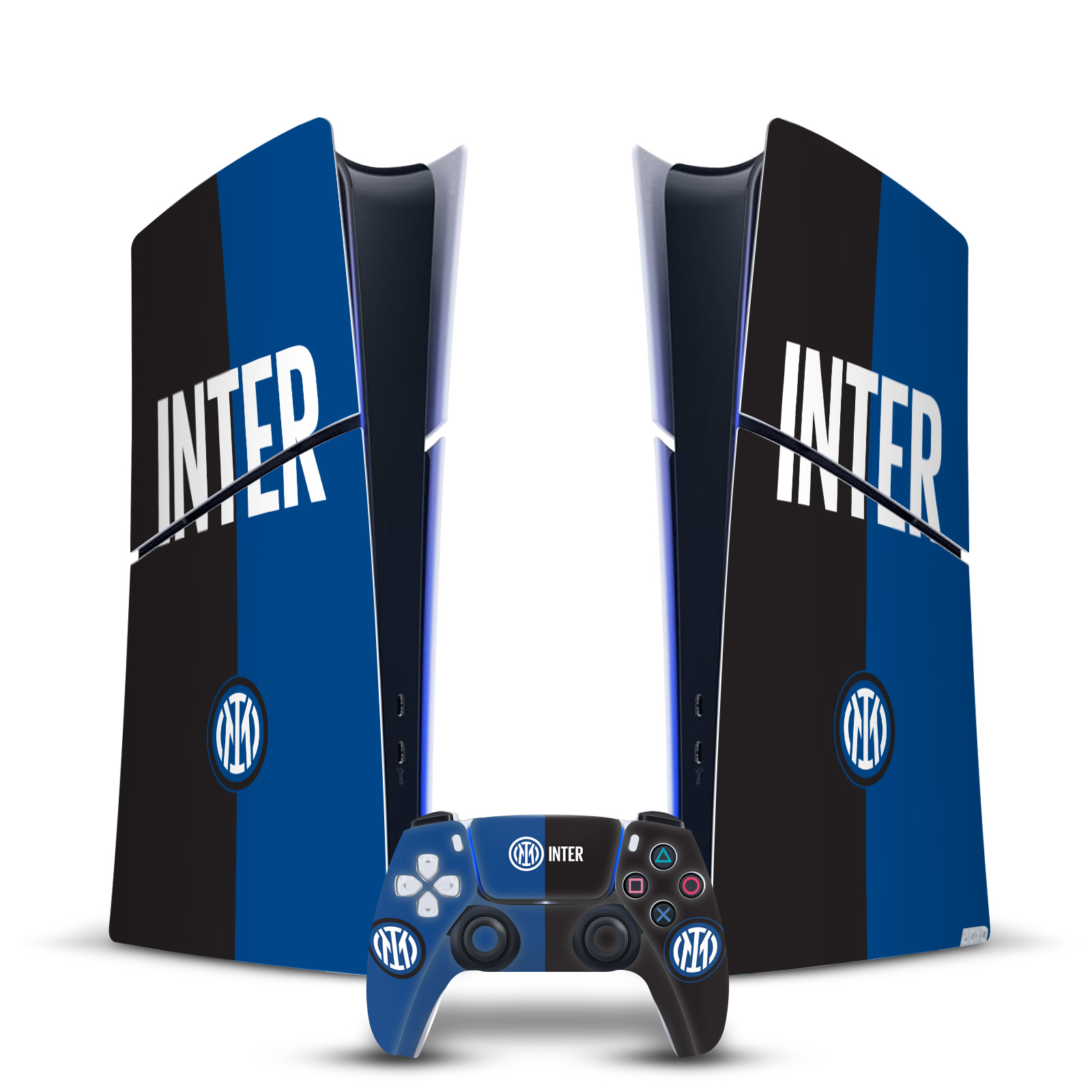 OFFICIAL INTER MILAN BADGE VINYL SKIN FOR PS5 SLIM DIGITAL CONSOLE & CONTROLLER