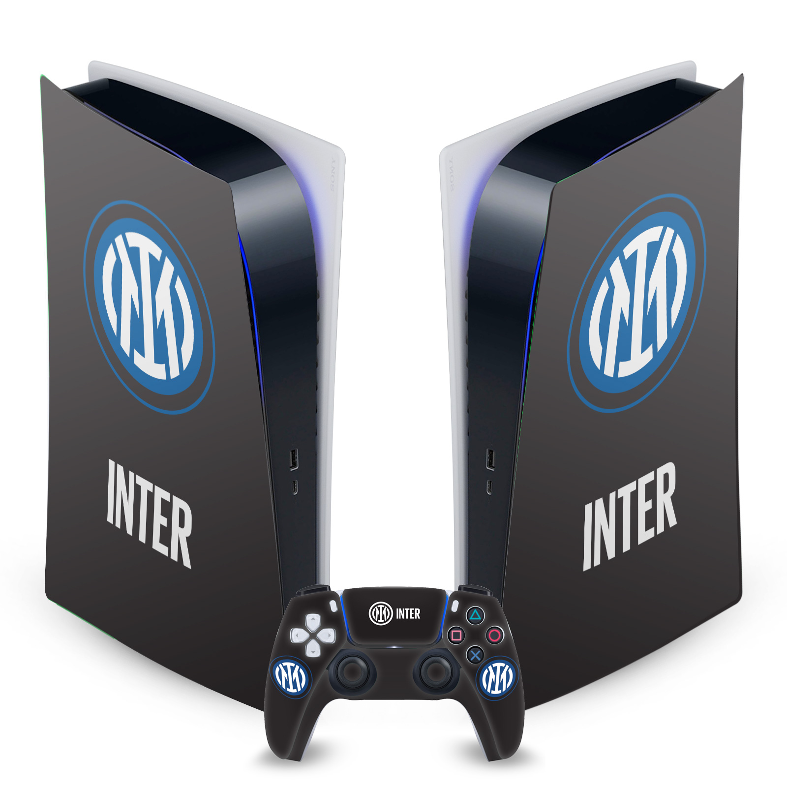 OFFICIAL INTER MILAN BADGE VINYL SKIN DECAL FOR SONY PS5 DIGITAL EDITION BUNDLE