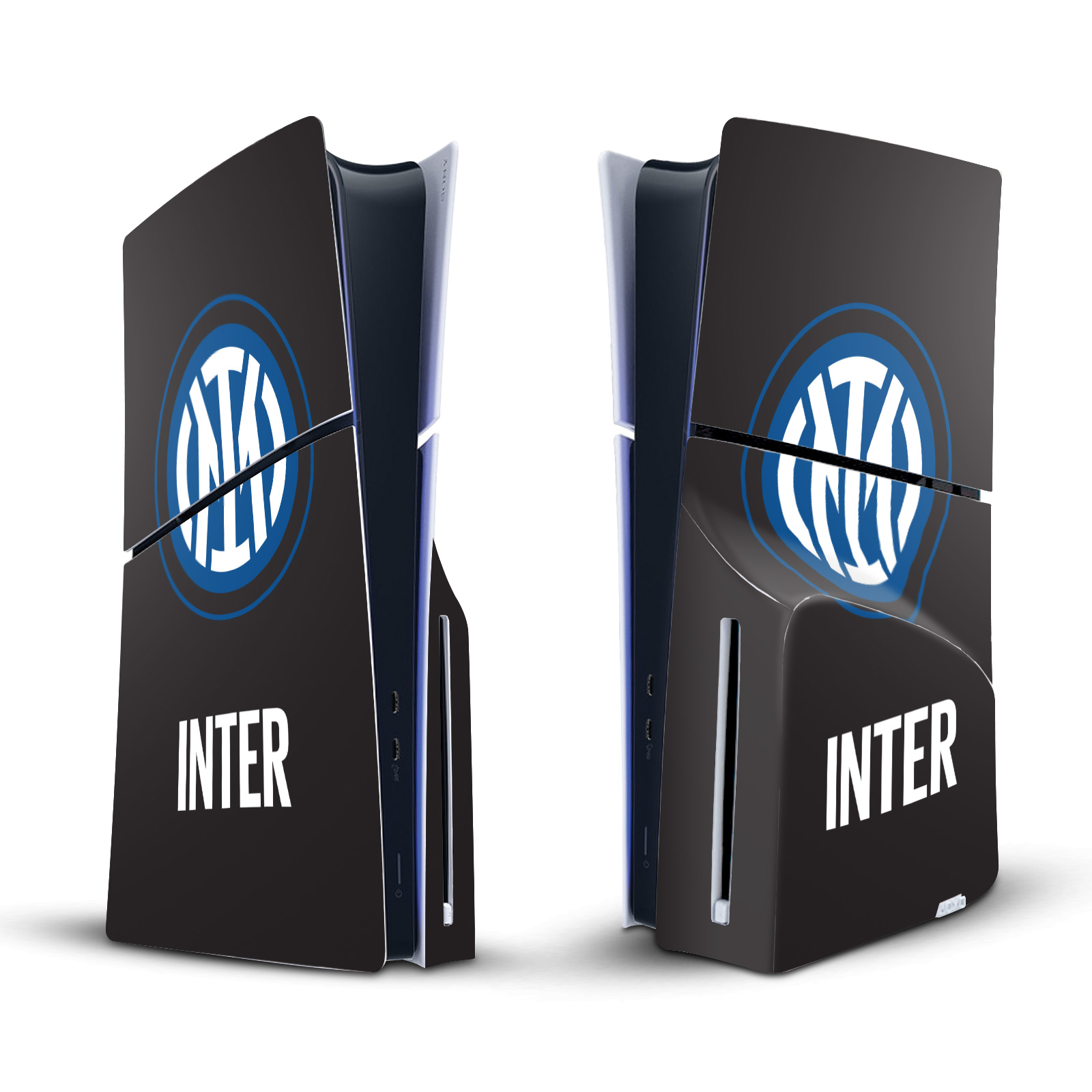 INTER MILAN BADGE VINYL SKIN DECAL FOR SONY PS5 SLIM DISC EDITION CONSOLE