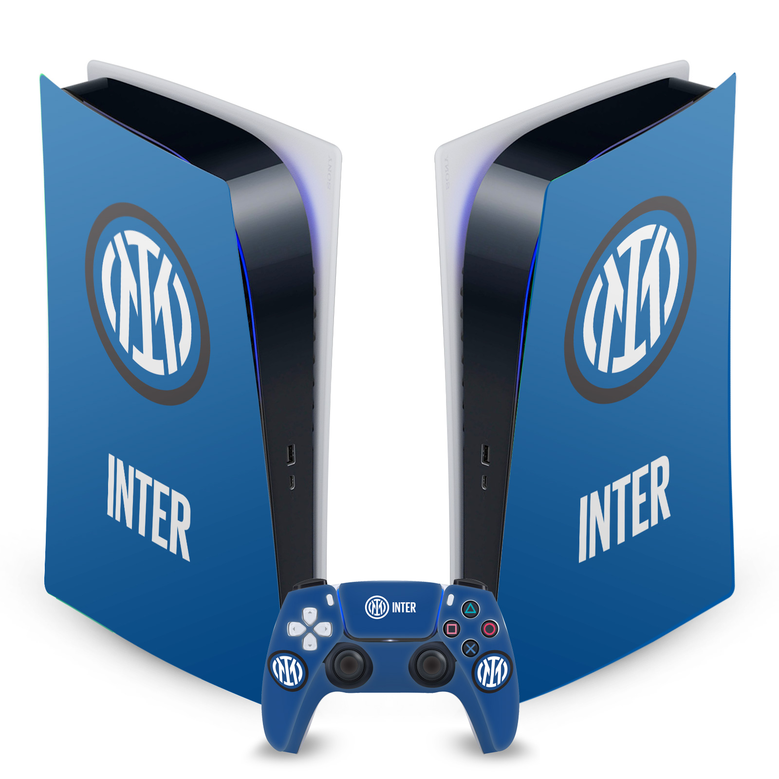 OFFICIAL INTER MILAN BADGE VINYL SKIN DECAL FOR SONY PS5 DIGITAL EDITION BUNDLE