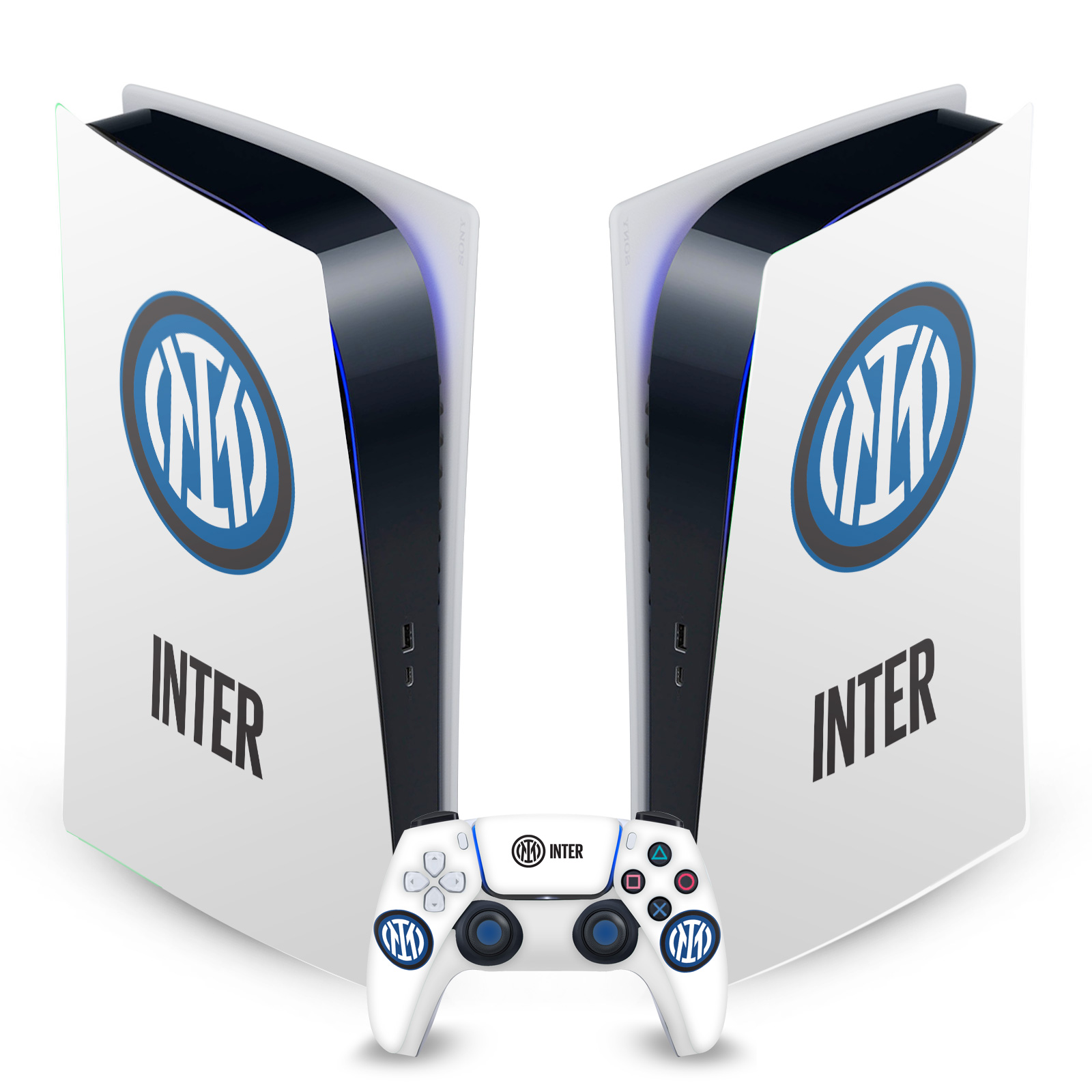 OFFICIAL INTER MILAN BADGE VINYL SKIN DECAL FOR SONY PS5 DIGITAL EDITION BUNDLE