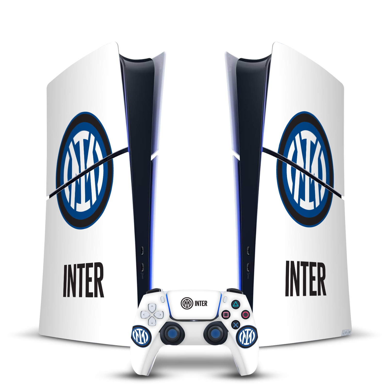 OFFICIAL INTER MILAN BADGE VINYL SKIN FOR PS5 SLIM DIGITAL CONSOLE & CONTROLLER