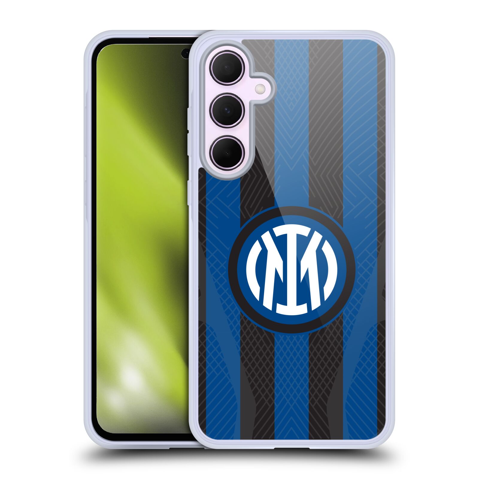 Silikonové lesklé pouzdro - Samsung Galaxy A35 5G - Fc Internazionale Milano (Lesklý silikonový kryt, obal, pouzdro na mobilní telefon Samsung Galaxy A35 5G s licencovaným motivem Fc Internazionale Milano)