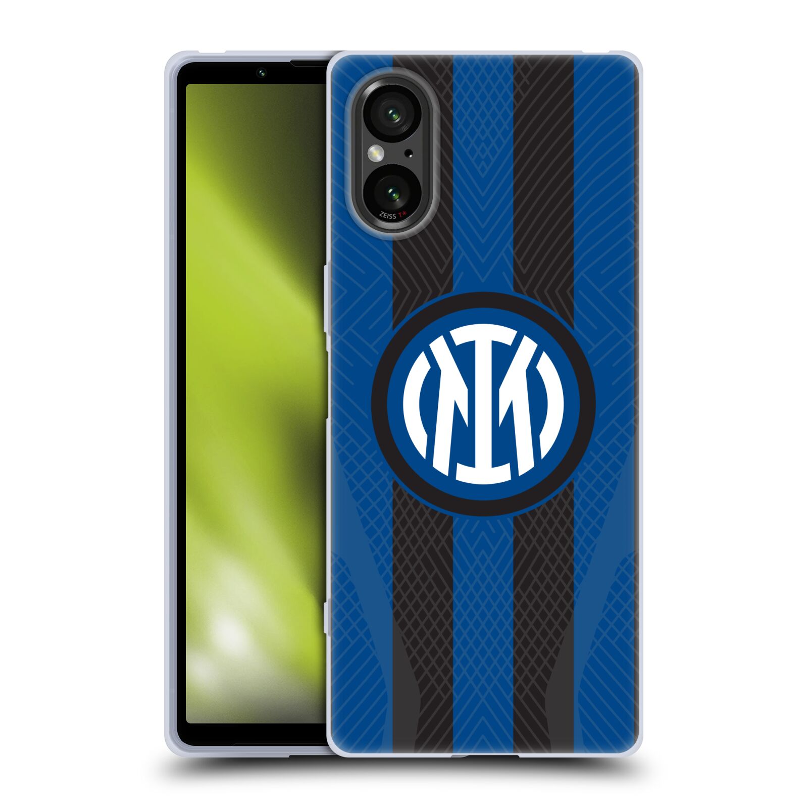 Silikonové pouzdro na mobil Sony Xperia 5 V - Fc Internazionale Milano (Silikonový kryt, obal, pouzdro na mobilní telefon Sony Xperia 5 V s licencovaným motivem Fc Internazionale Milano)