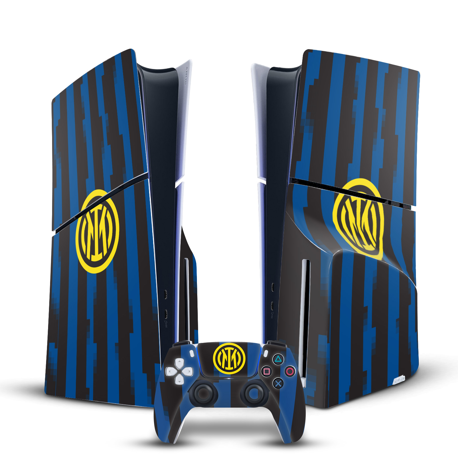 INTER MILAN 2023/24 CREST KIT VINYL SKIN DECAL FOR PS5 SLIM DISC EDITION BUNDLE