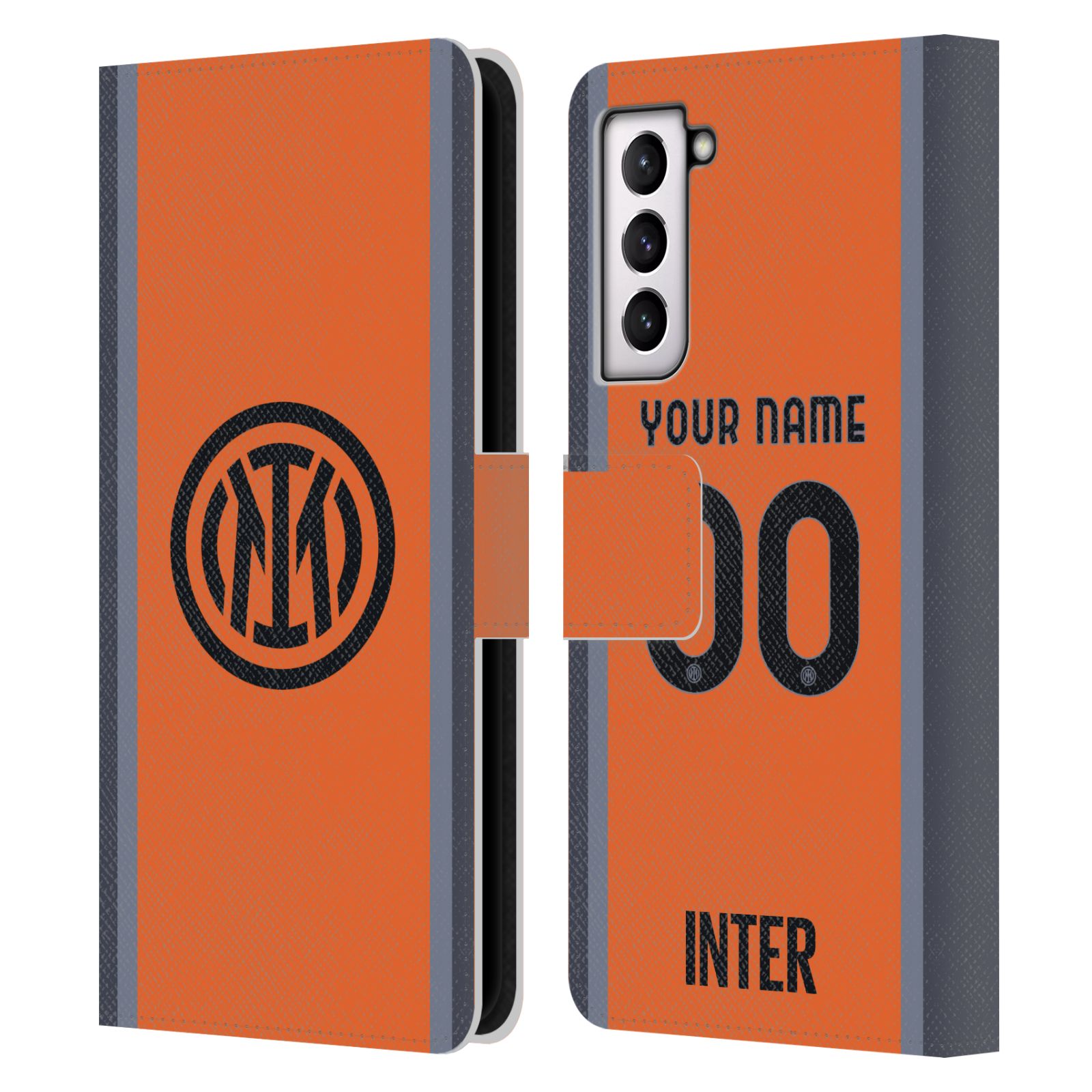 PERSONALISED INTER MILAN 2023/24 KIT LEATHER BOOK CASE FOR SAMSUNG PHONES 4 - Picture 9 of 9