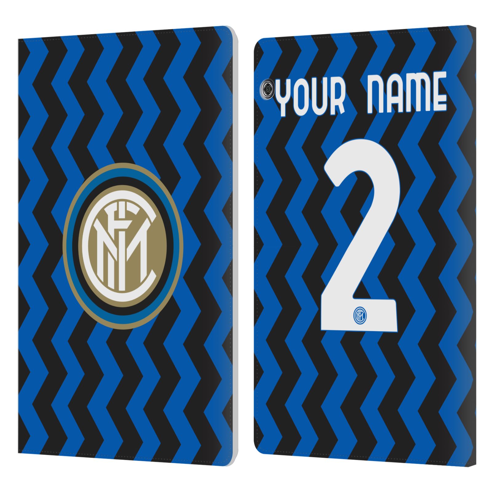 CUSTOM INTER MILAN 2020/21 CREST KIT LEATHER BOOK CASE FOR HUAWEI XIAOMI TABLET - Picture 7 of 7