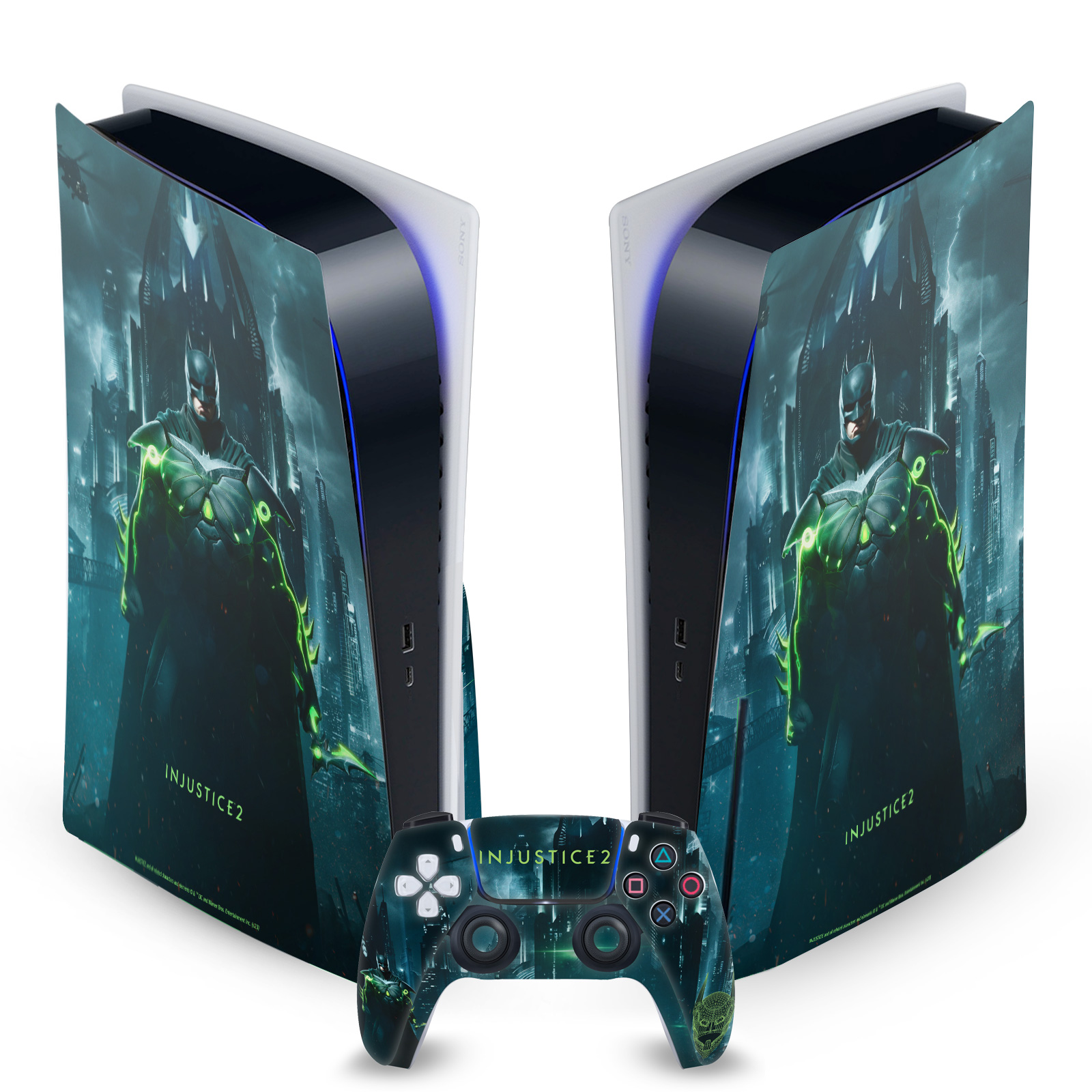 OFFICIAL INJUSTICE 2 CHARACTERS VINYL SKIN FOR SONY PS5 DISC EDITION BUNDLE