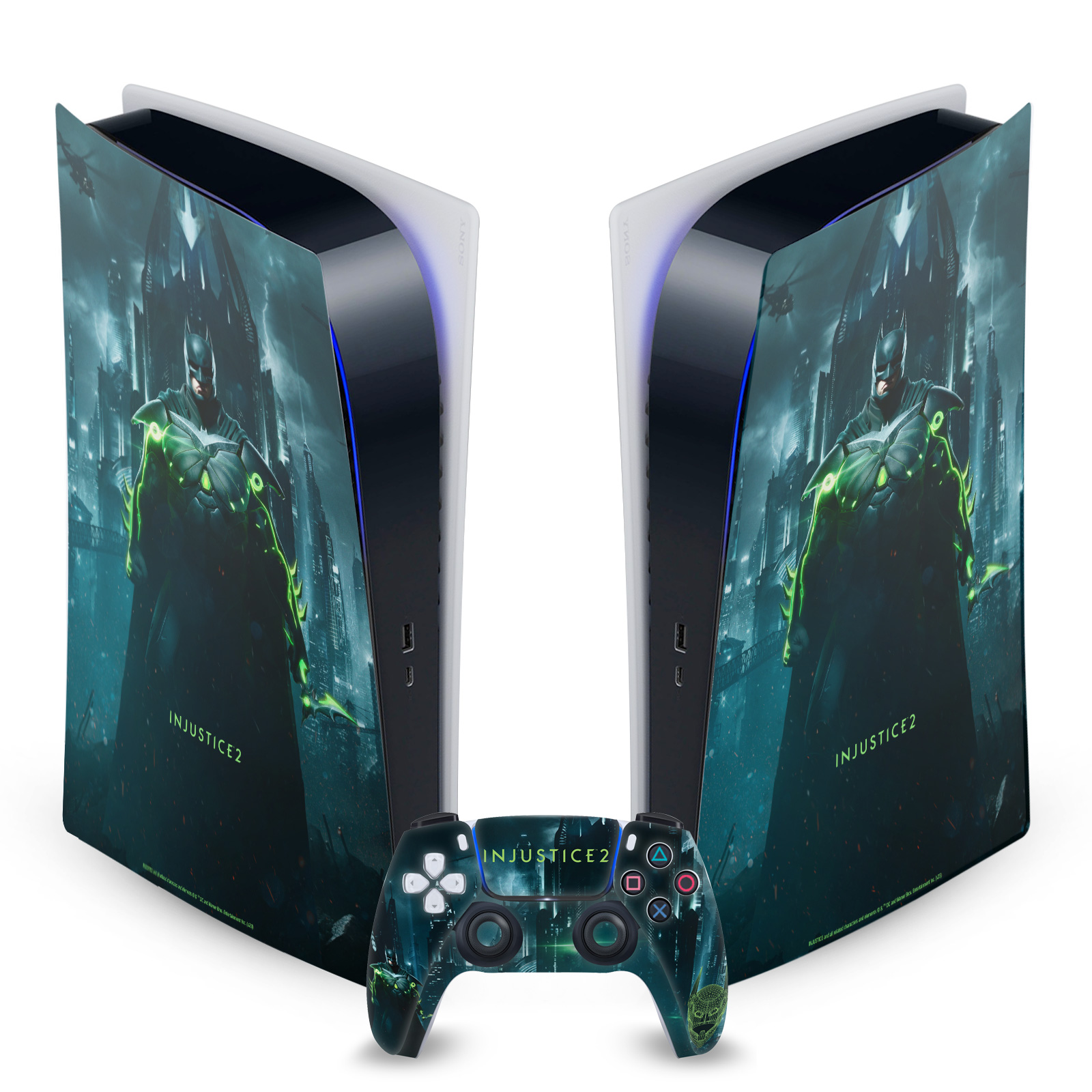 OFFICIAL INJUSTICE 2 CHARACTERS VINYL SKIN FOR SONY PS5 DIGITAL EDITION BUNDLE