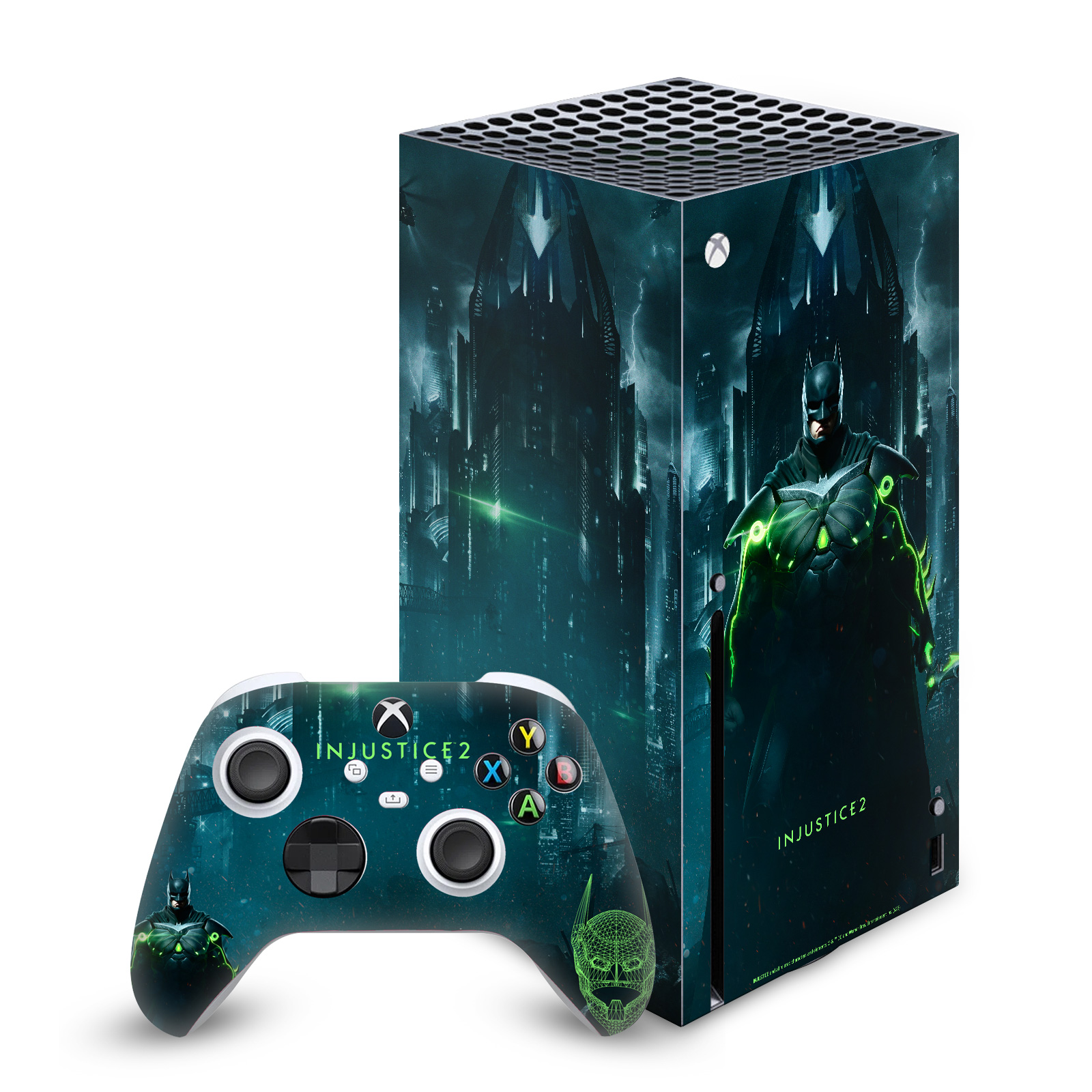 OFFICIAL INJUSTICE 2 CHARACTERS VINYL SKIN FOR SERIES X CONSOLE & CONTROLLER