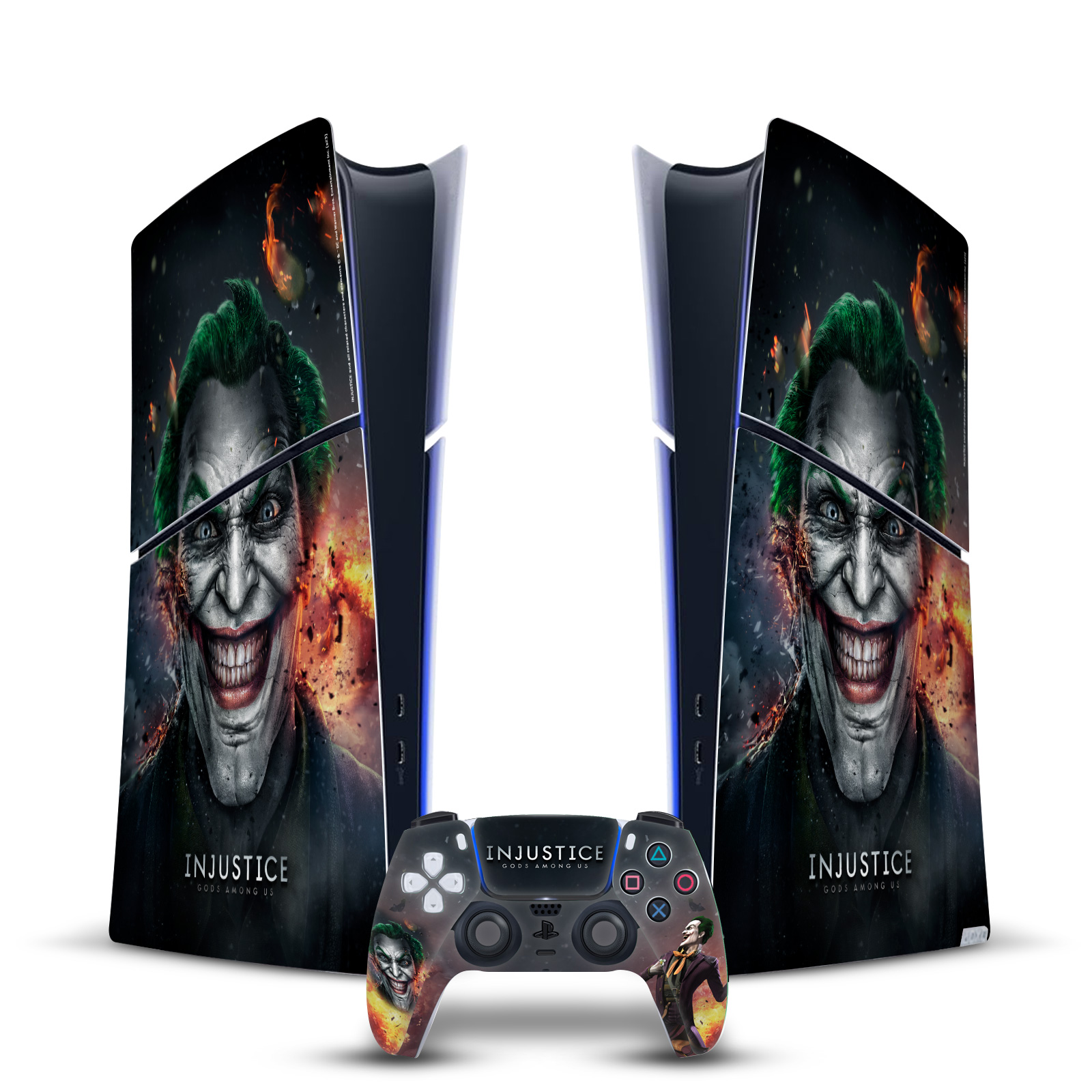 INJUSTICE GODS AMONG US KEY ART VINYL SKIN FOR PS5 SLIM DIGITAL EDITION BUNDLE