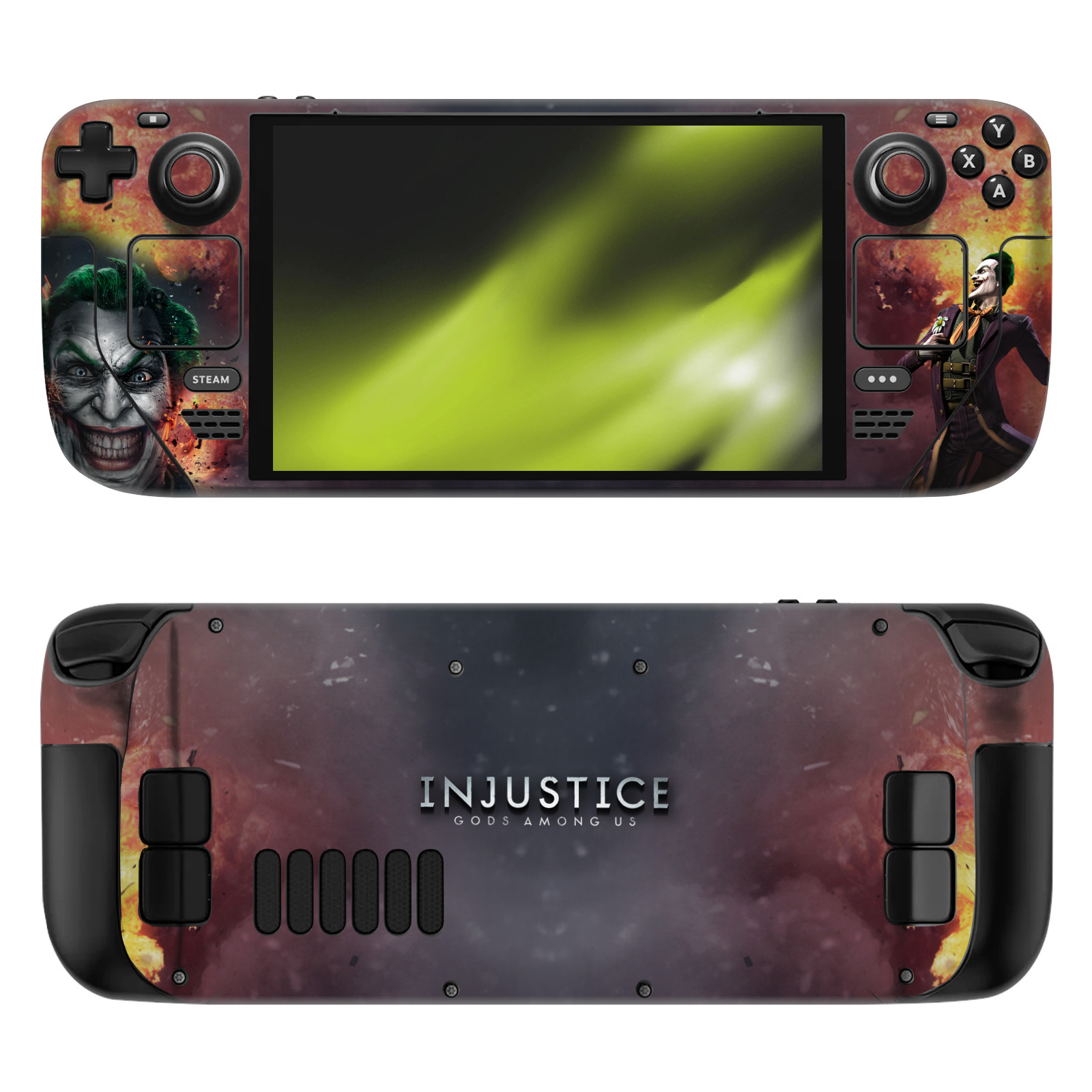 OFFICIAL INJUSTICE GODS AMONG US KEY ART VINYL SKIN DECAL FOR STEAM DECK OLED
