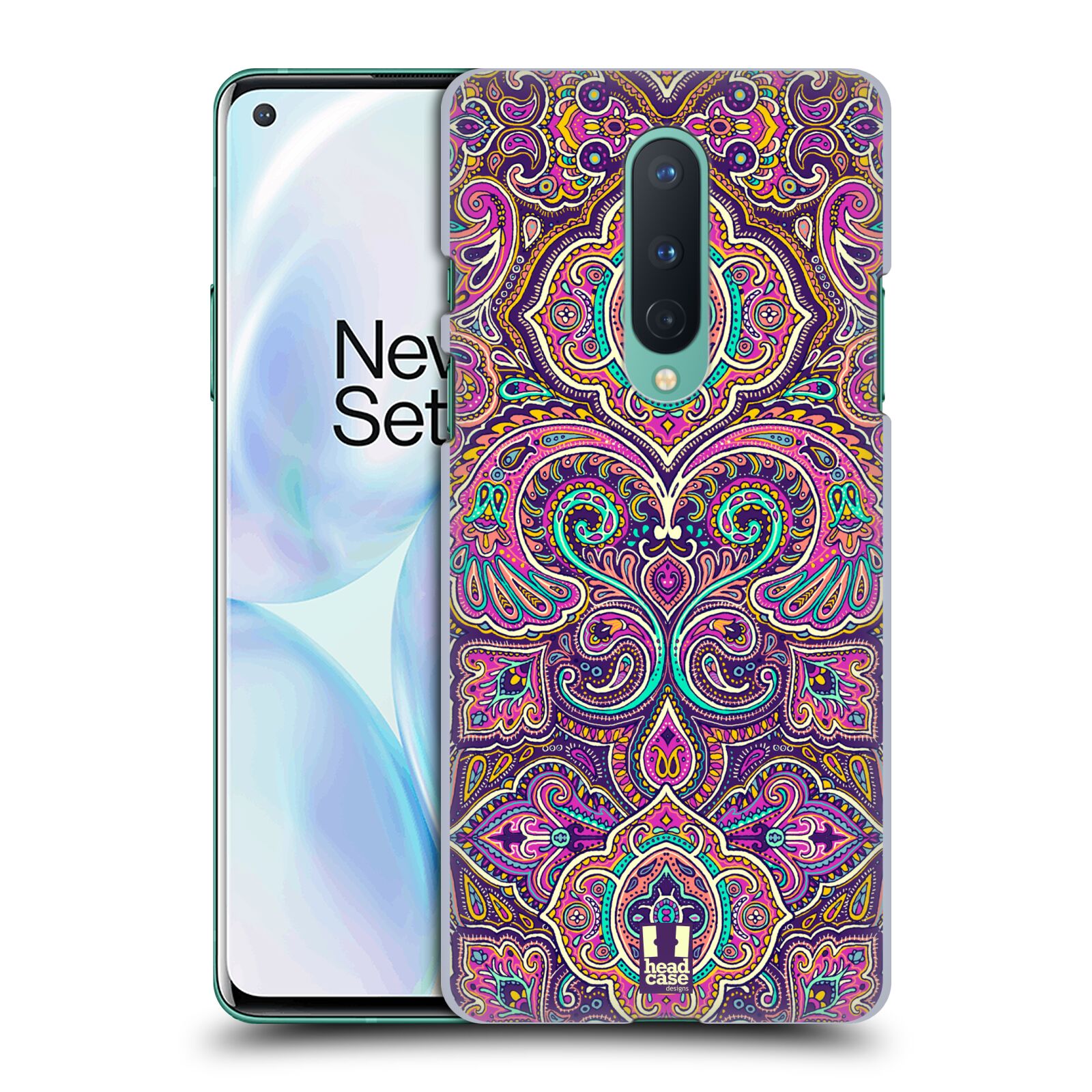 FUNDA TRASERA RÍGIDA HEAD CASE DESIGNS CON DIBUJO DE CACHEMIRA PARA TELÉFONOS OPPO - Imagen 11 de 11