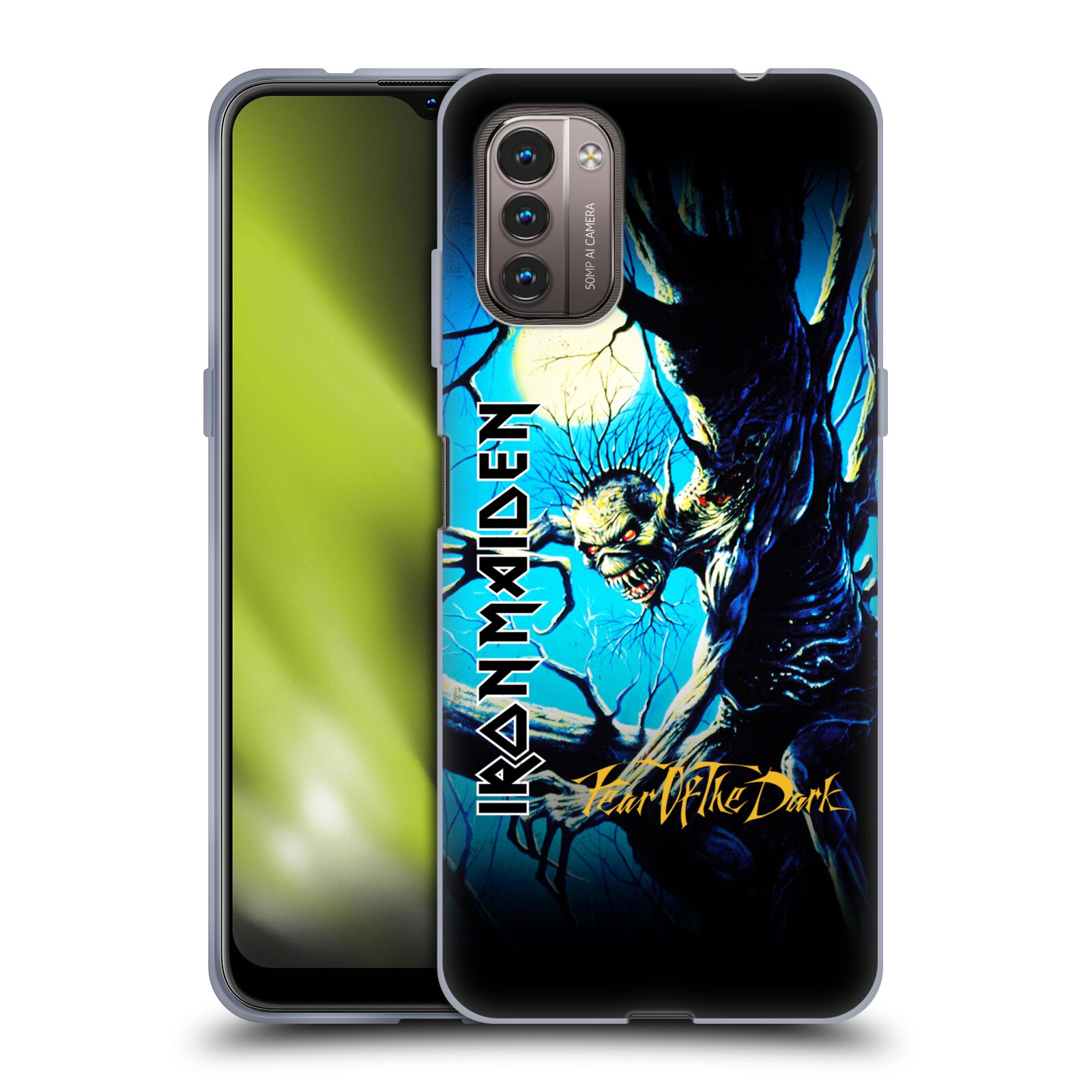 Silikonové pouzdro na mobil Nokia G11 / G21 - Head Case - Iron Maiden - Fear Of The Dark (Silikonový kryt, obal, pouzdro na mobilní telefon Nokia G11 / Nokia G21 s motivem Iron Maiden - Fear Of The Dark)