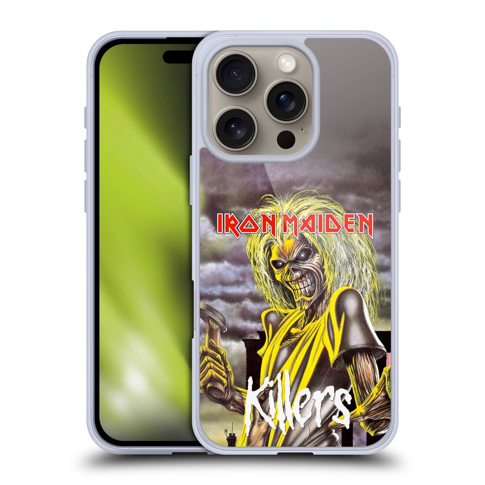 Silikonové lesklé pouzdro Apple iPhone 16 Pro - Head Case - Iron Maiden - Killers (Lesklý silikonový kryt, obal, pouzdro na mobilní telefon Apple iPhone 16 Pro s motivem Iron Maiden - Killers)