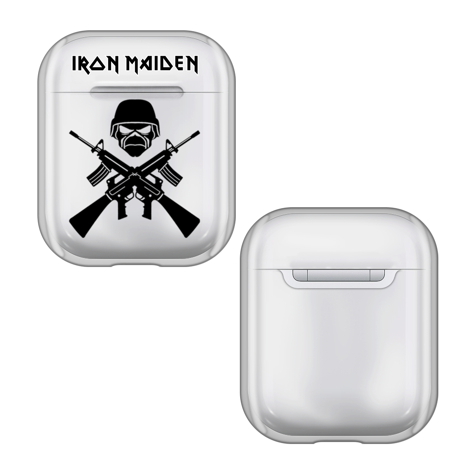 OFFICIAL IRON MAIDEN ALBUM COVERS CLEAR HARD CRYSTAL COVER CASE FOR AIRPODS - Picture 6 of 6