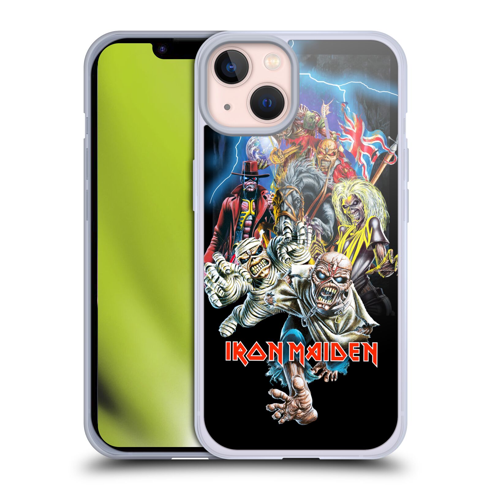 Silikonové pouzdro na mobil Apple iPhone 13 - Head Case - Iron Maiden - Best Of Beast (Silikonový kryt, obal, pouzdro na mobilní telefon Apple iPhone 13 s motivem Iron Maiden - Best Of Beast)