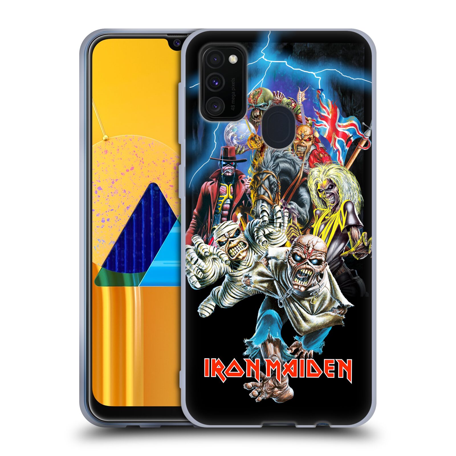 Silikonové pouzdro na mobil Samsung Galaxy M21 - Head Case - Iron Maiden - Best Of Beast (Silikonový kryt, obal, pouzdro na mobilní telefon Samsung Galaxy M21 M215F Dual Sim s motivem Iron Maiden - Best Of Beast)
