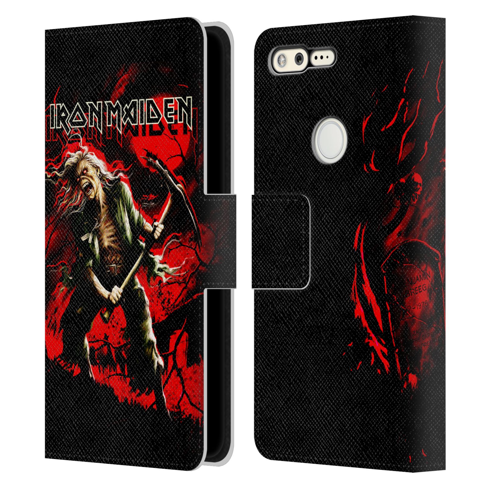 OFFICIAL IRON MAIDEN ART LEATHER BOOK WALLET CASE COVER FOR GOOGLE PHONES - Picture 7 of 11