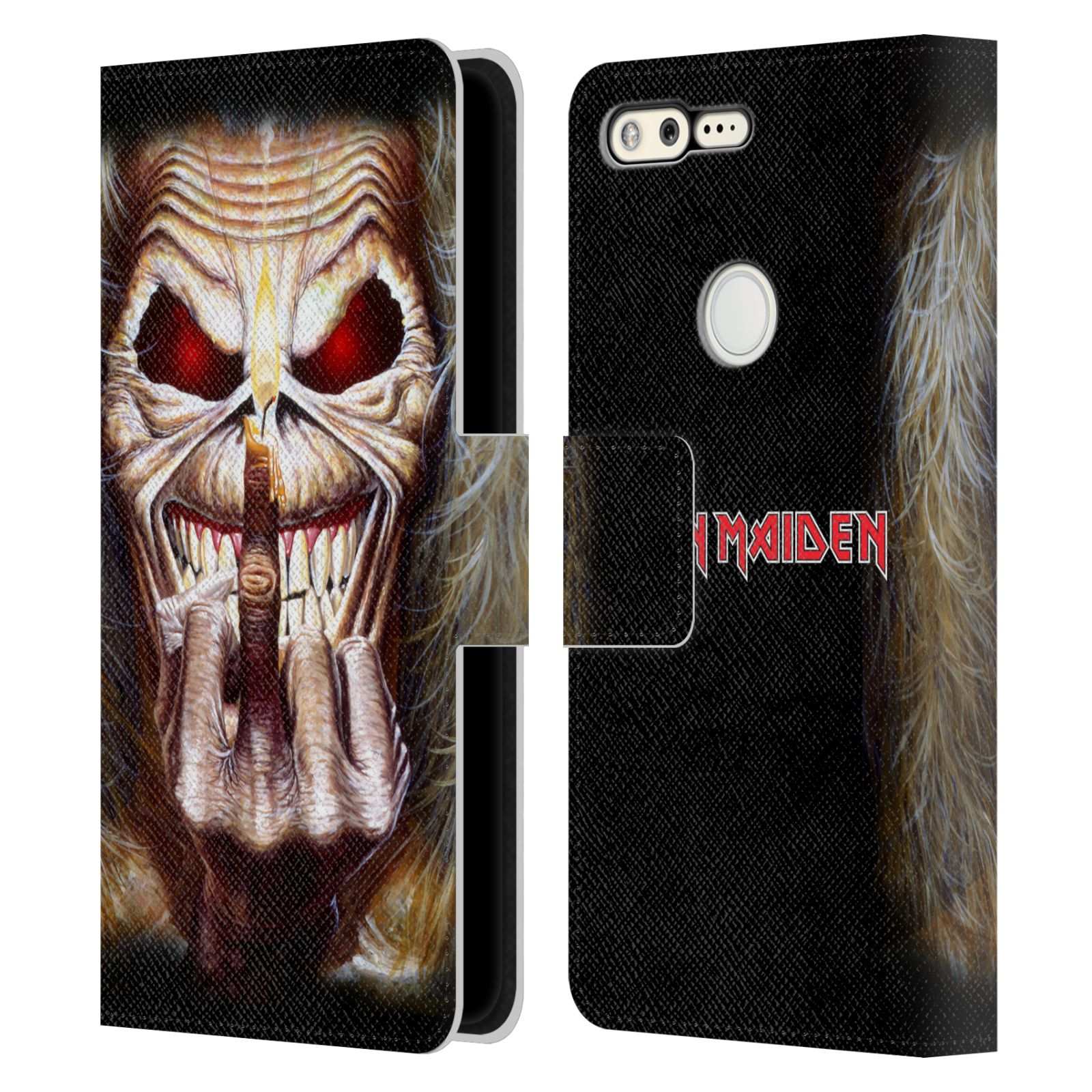 OFFICIAL IRON MAIDEN ART LEATHER BOOK WALLET CASE COVER FOR GOOGLE PHONES - Picture 9 of 11