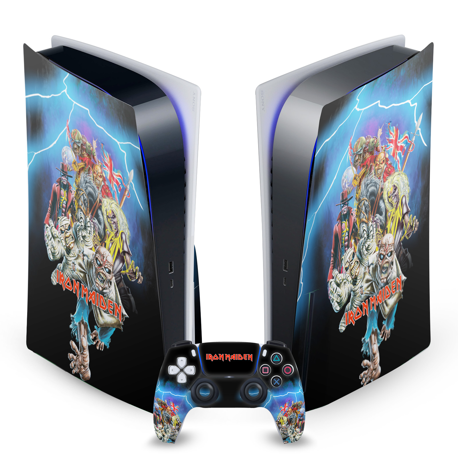 OFFICIAL IRON MAIDEN GRAPHIC ART VINYL SKIN FOR SONY PS5 DISC EDITION BUNDLE