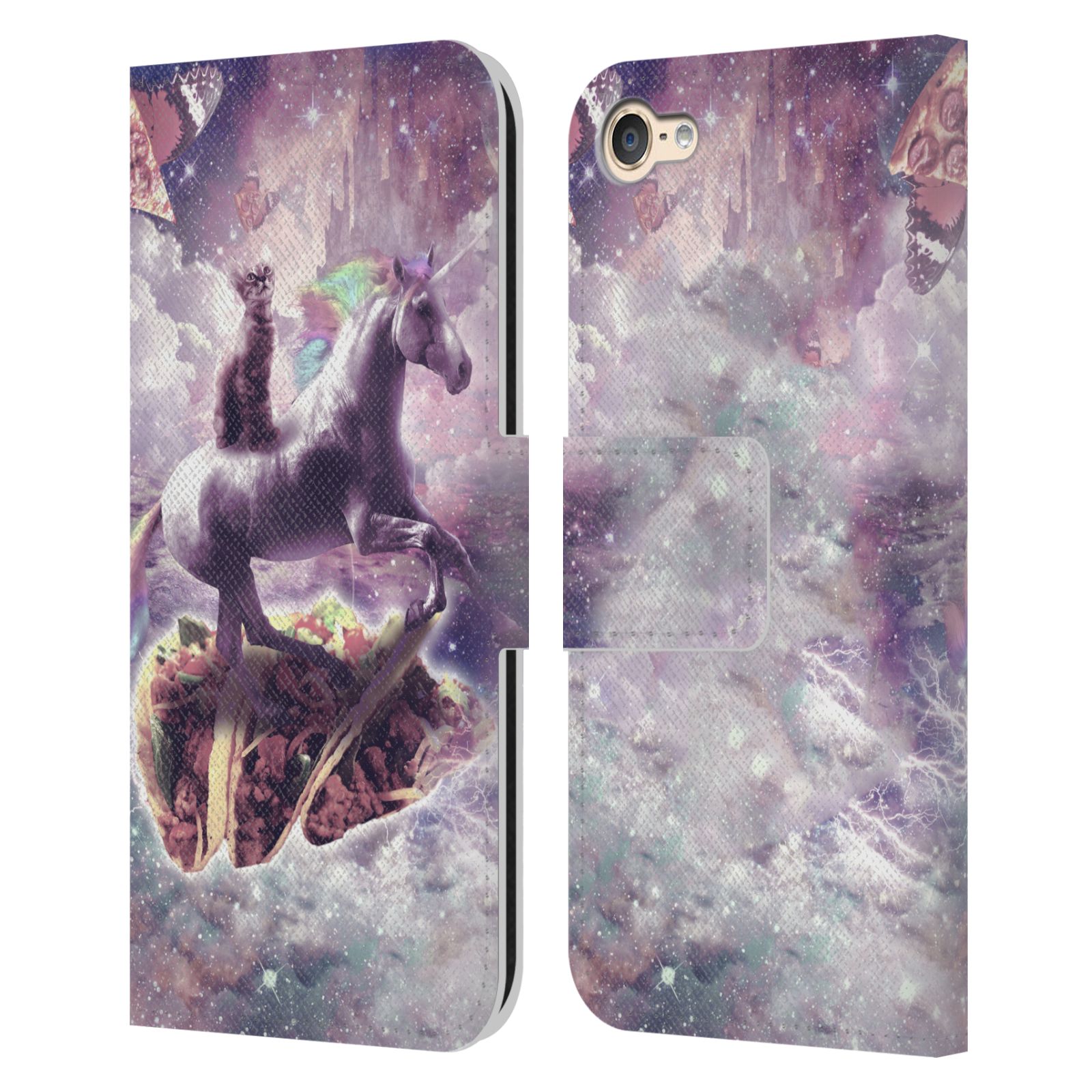 OFFICIAL RANDOM GALAXY SPACE CAT LEATHER BOOK CASE FOR APPLE iPOD TOUCH MP3 - Picture 12 of 21