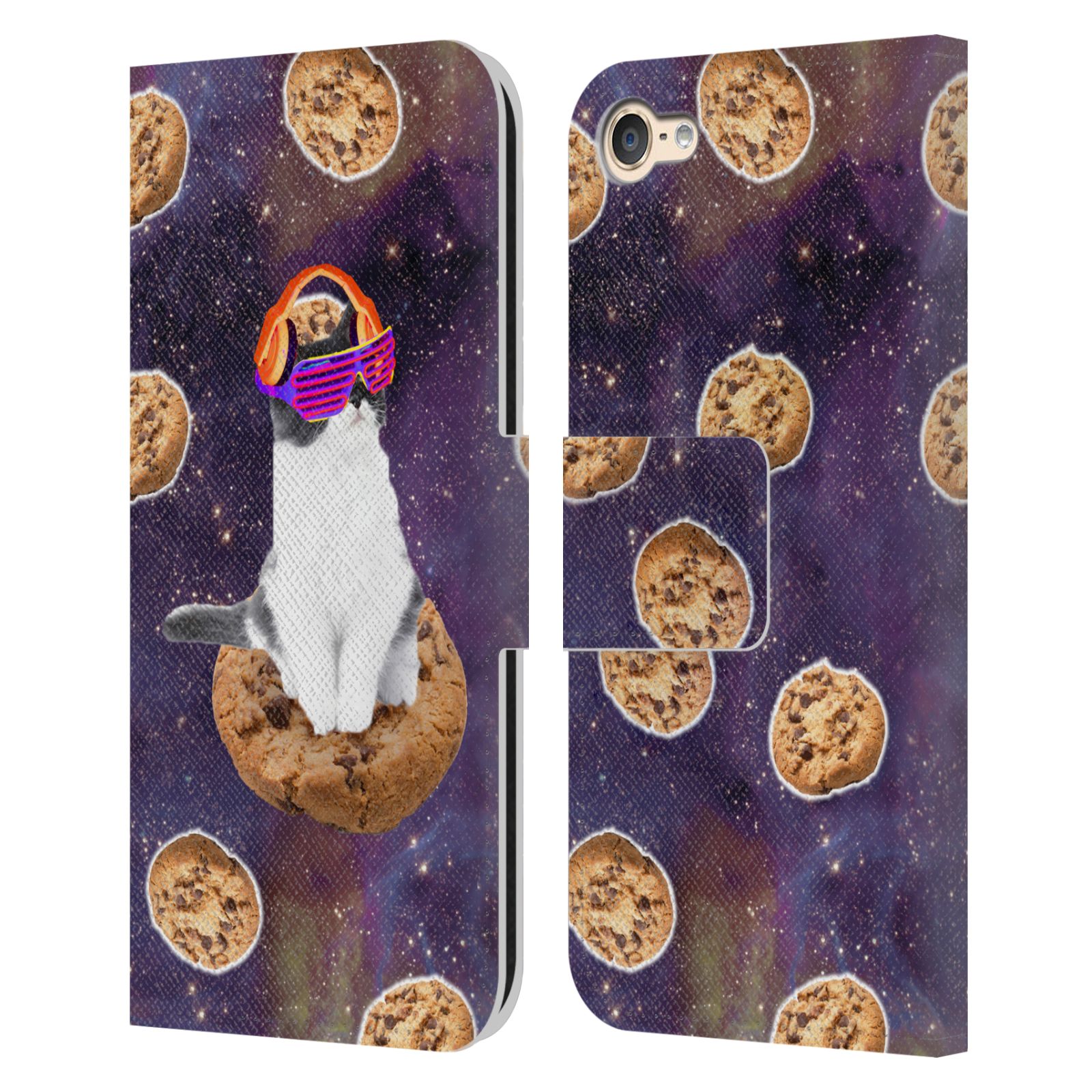 OFFICIAL RANDOM GALAXY SPACE CAT LEATHER BOOK CASE FOR APPLE iPOD TOUCH MP3 - Picture 11 of 21