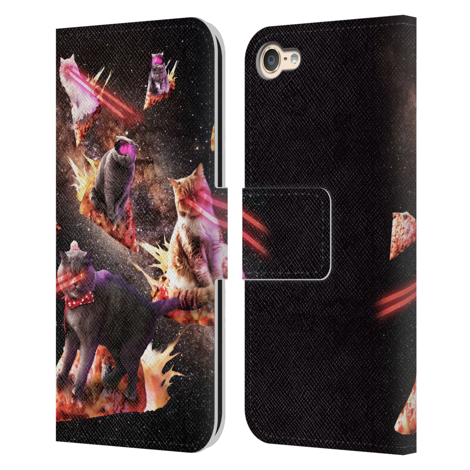 OFFICIAL RANDOM GALAXY SPACE CAT LEATHER BOOK CASE FOR APPLE iPOD TOUCH MP3 - Picture 13 of 21