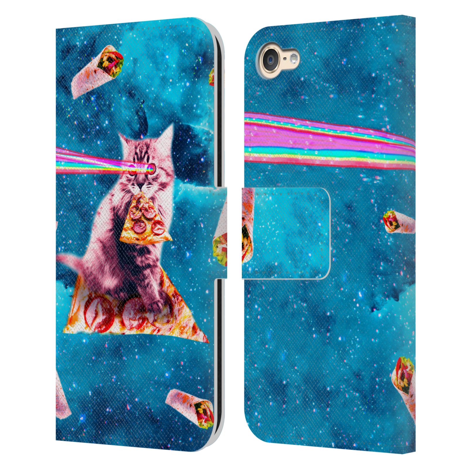 OFFICIAL RANDOM GALAXY SPACE CAT LEATHER BOOK CASE FOR APPLE iPOD TOUCH MP3 - Picture 15 of 21