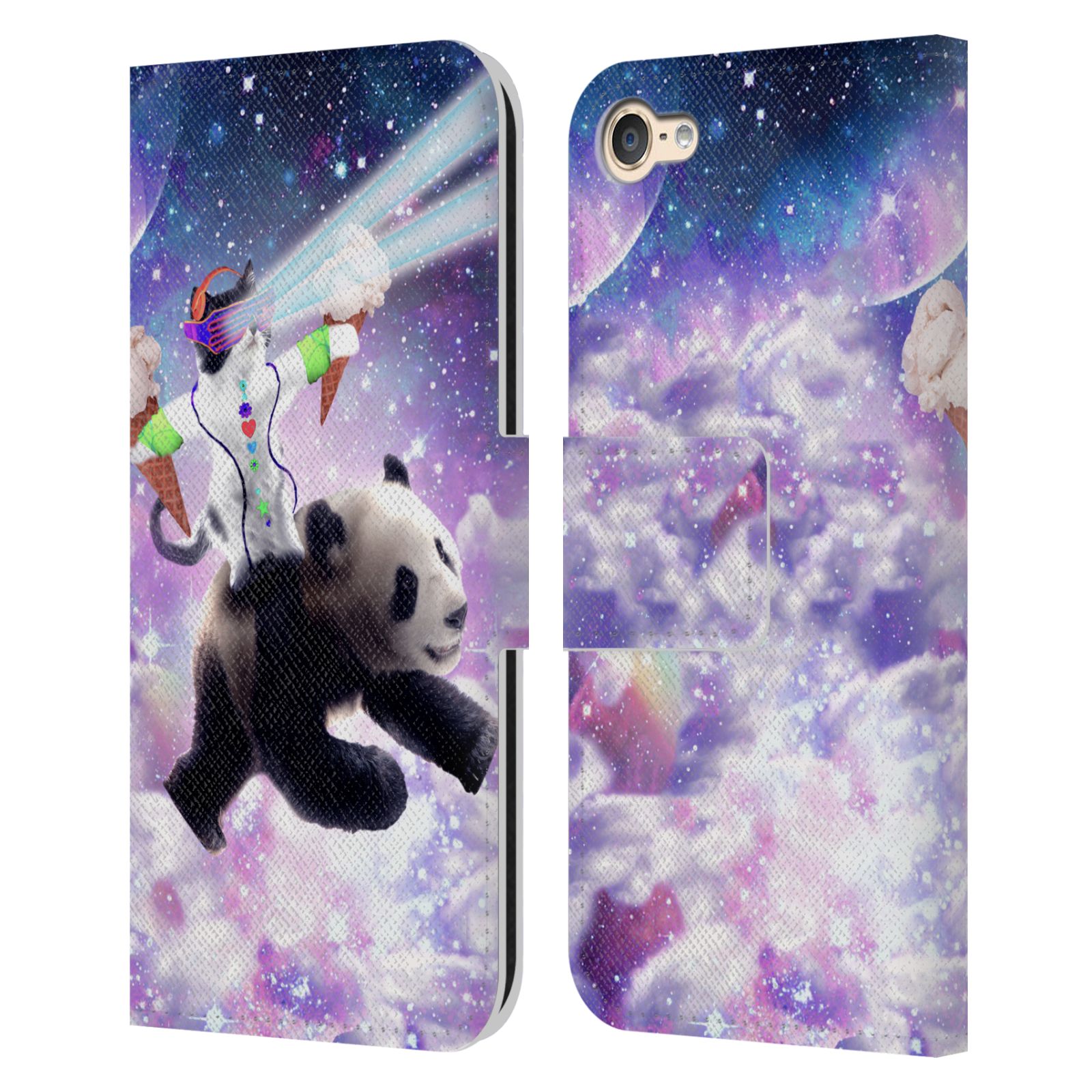 OFFICIAL RANDOM GALAXY SPACE CAT LEATHER BOOK CASE FOR APPLE iPOD TOUCH MP3 - Picture 16 of 21