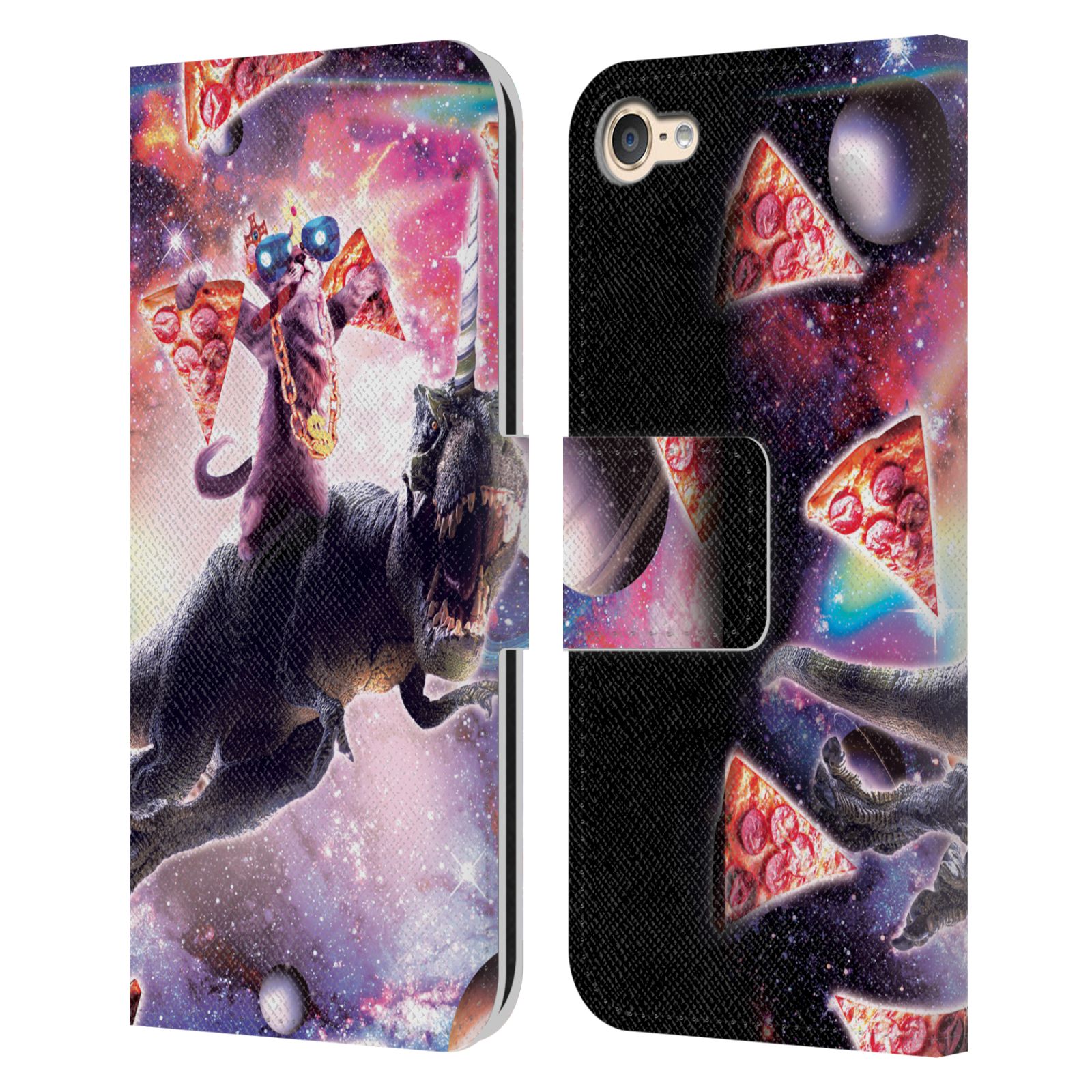 OFFICIAL RANDOM GALAXY SPACE CAT LEATHER BOOK CASE FOR APPLE iPOD TOUCH MP3 - Picture 19 of 21