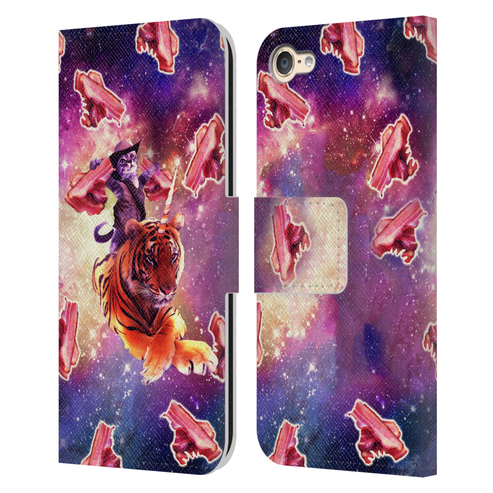 OFFICIAL RANDOM GALAXY SPACE CAT LEATHER BOOK CASE FOR APPLE iPOD TOUCH MP3 - Picture 21 of 21