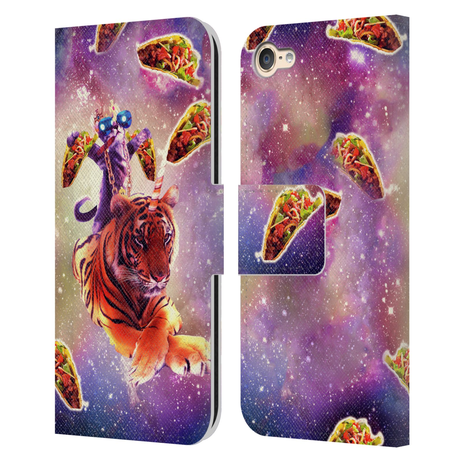 OFFICIAL RANDOM GALAXY SPACE CAT LEATHER BOOK CASE FOR APPLE iPOD TOUCH MP3 - Picture 20 of 21
