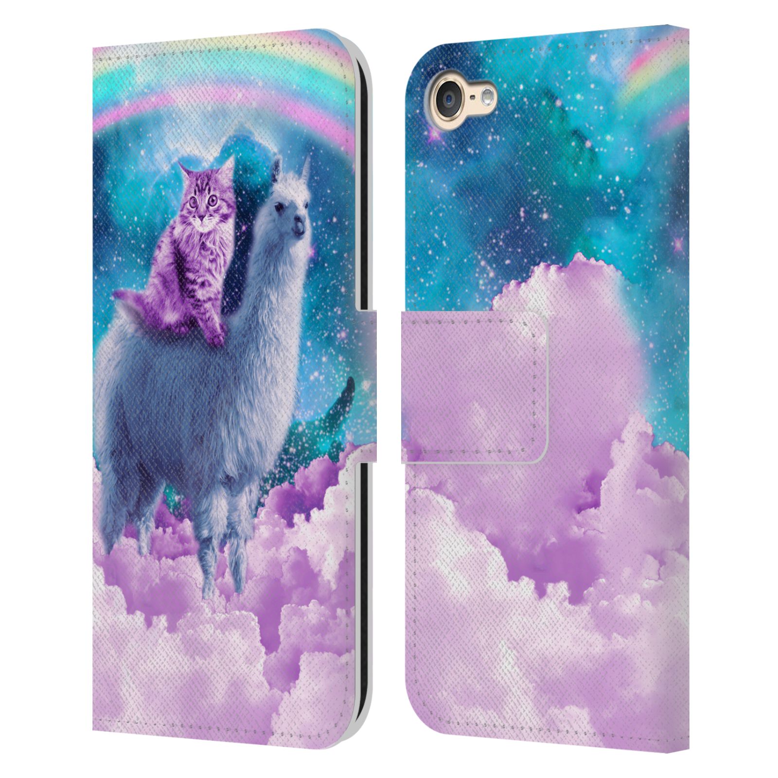 OFFICIAL RANDOM GALAXY SPACE LLAMA LEATHER BOOK CASE FOR APPLE iPOD TOUCH MP3 - Picture 8 of 21