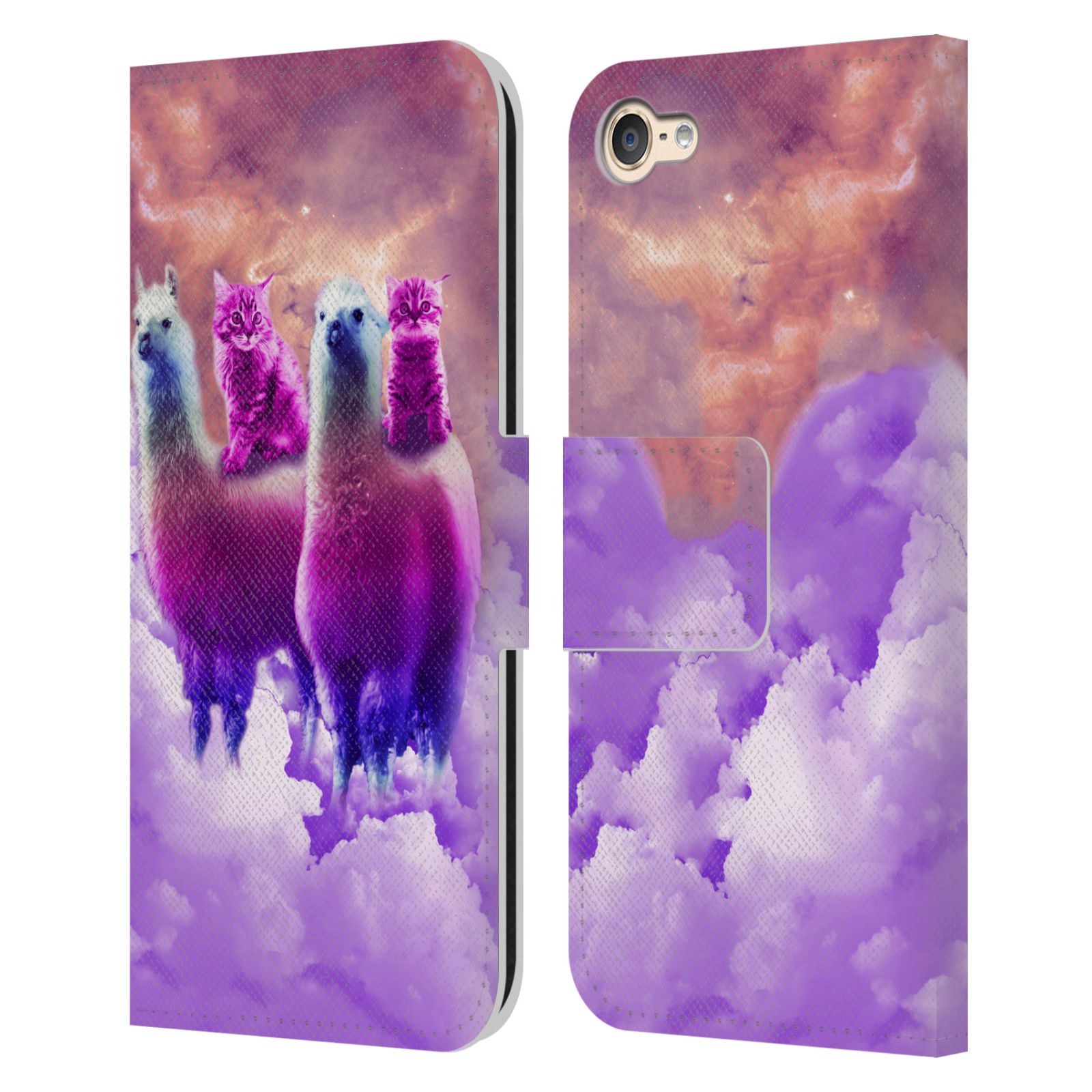 OFFICIAL RANDOM GALAXY SPACE LLAMA LEATHER BOOK CASE FOR APPLE iPOD TOUCH MP3 - Picture 9 of 21