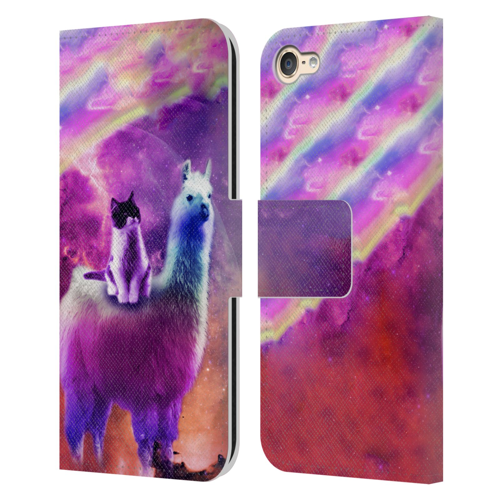 OFFICIAL RANDOM GALAXY SPACE LLAMA LEATHER BOOK CASE FOR APPLE iPOD TOUCH MP3 - Picture 15 of 21