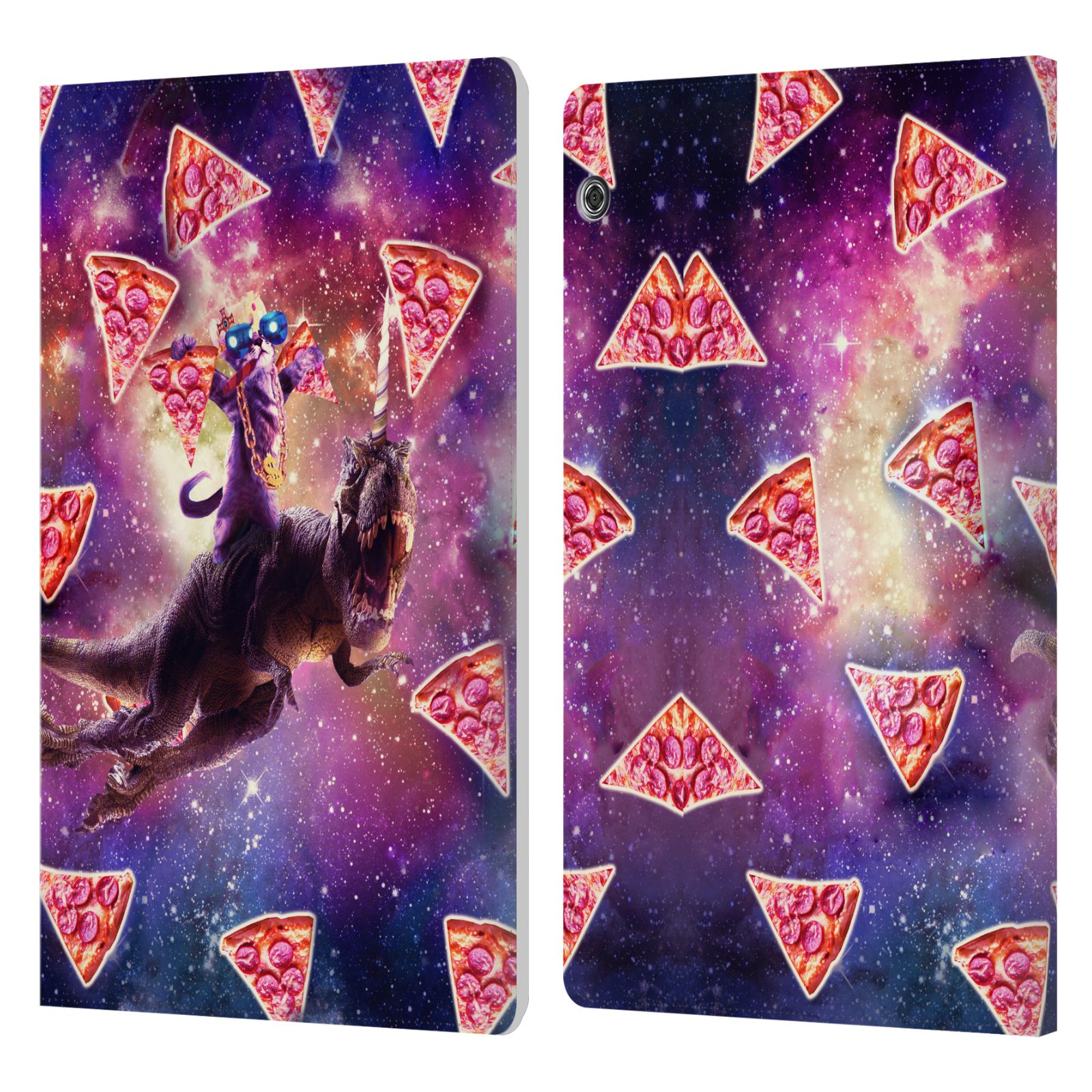JAMES BOOKER SPACE PIZZA RIDE LEATHER BOOK WALLET CASE FOR HUAWEI XIAOMI TABLET - Picture 7 of 7