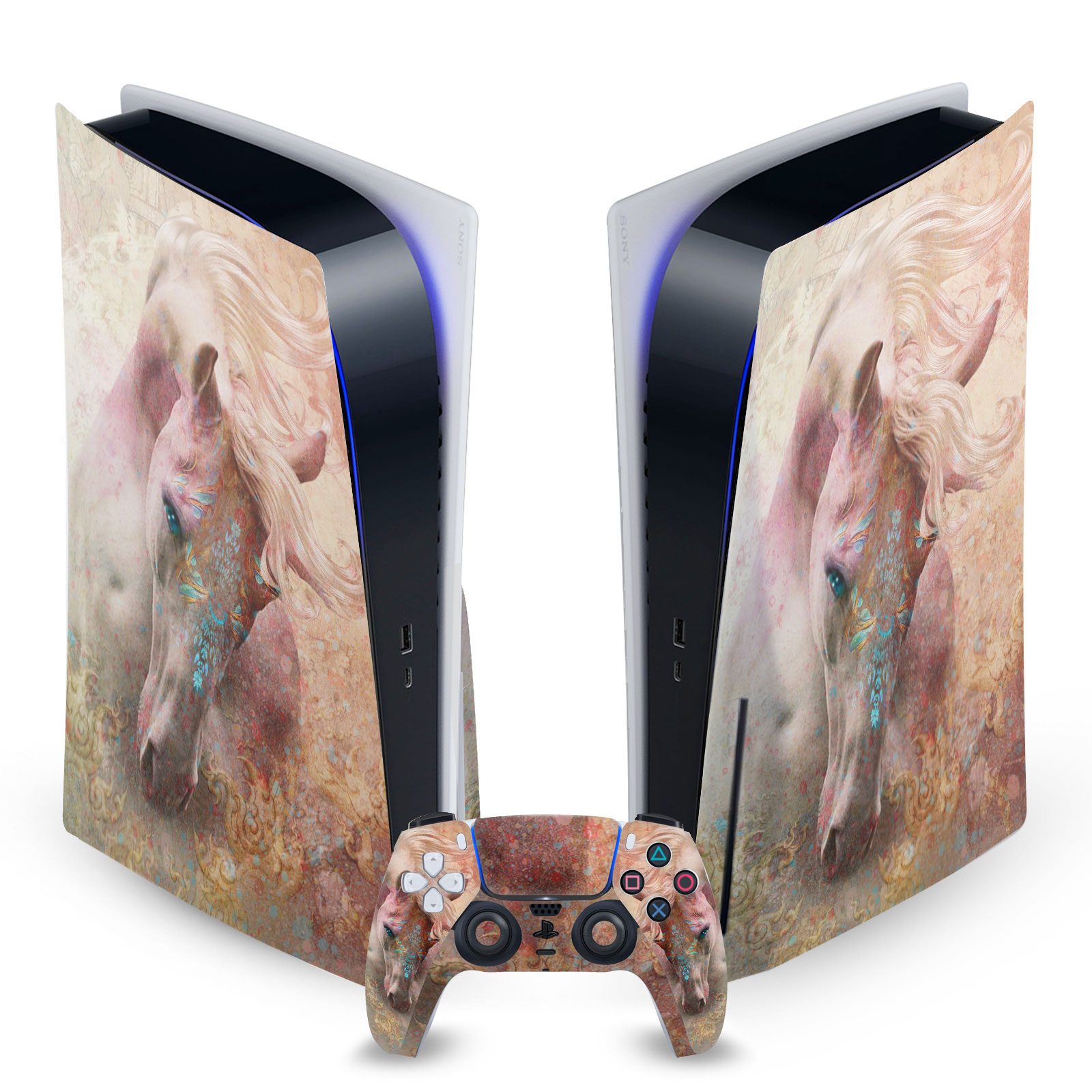 JENA DELLAGROTTAGLIA ANIMALS VINYL SKIN DECAL FOR SONY PS5 DISC EDITION BUNDLE