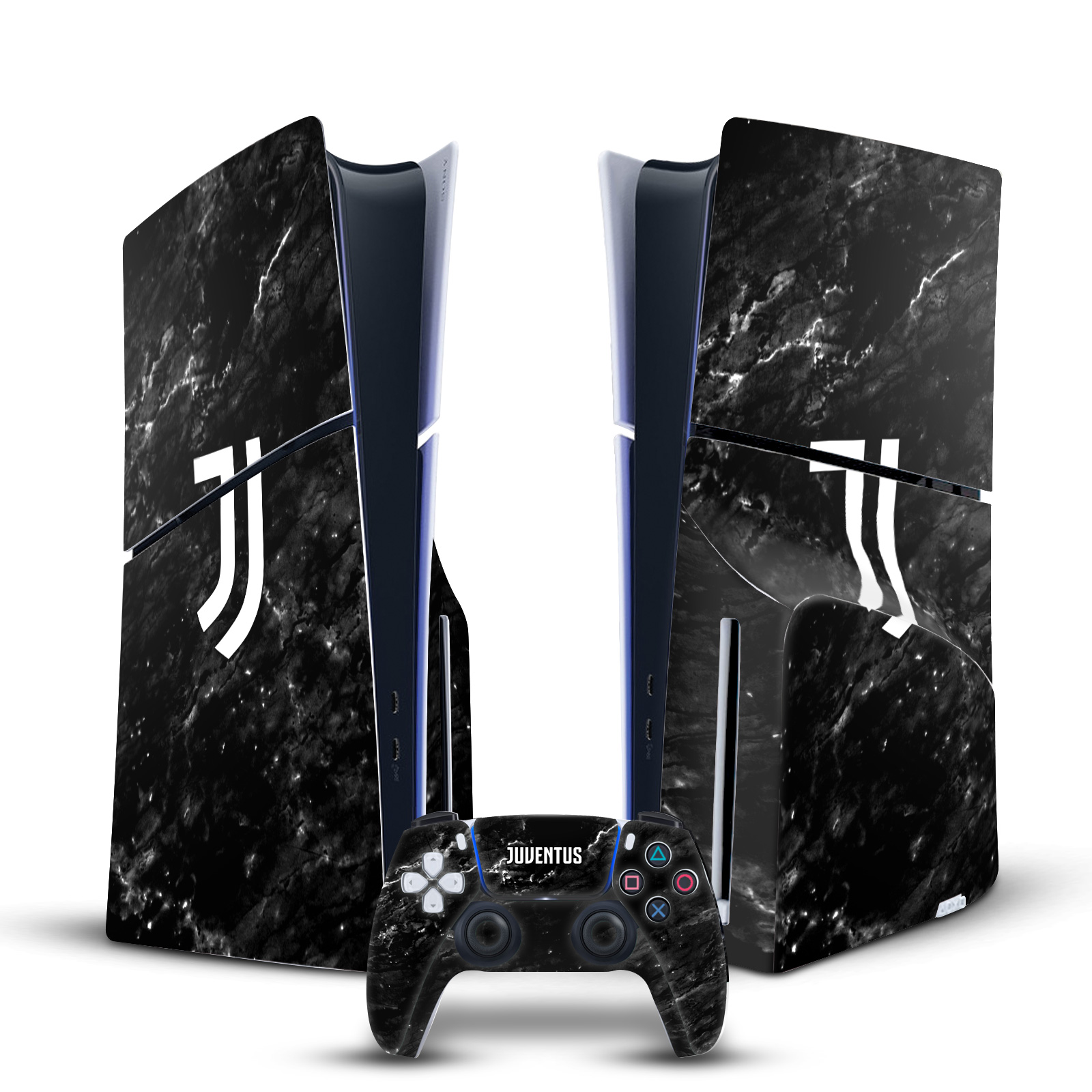 JUVENTUS FC ART VINYL SKIN DECAL FOR SONY PS5 SLIM DISC CONSOLE & CONTROLLER