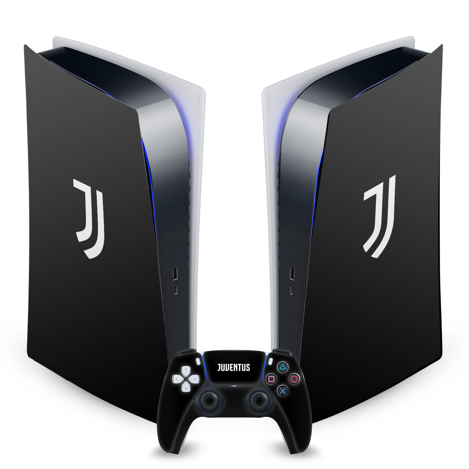 JUVENTUS FOOTBALL CLUB ART VINYL SKIN DECAL FOR SONY PS5 DIGITAL EDITION BUNDLE