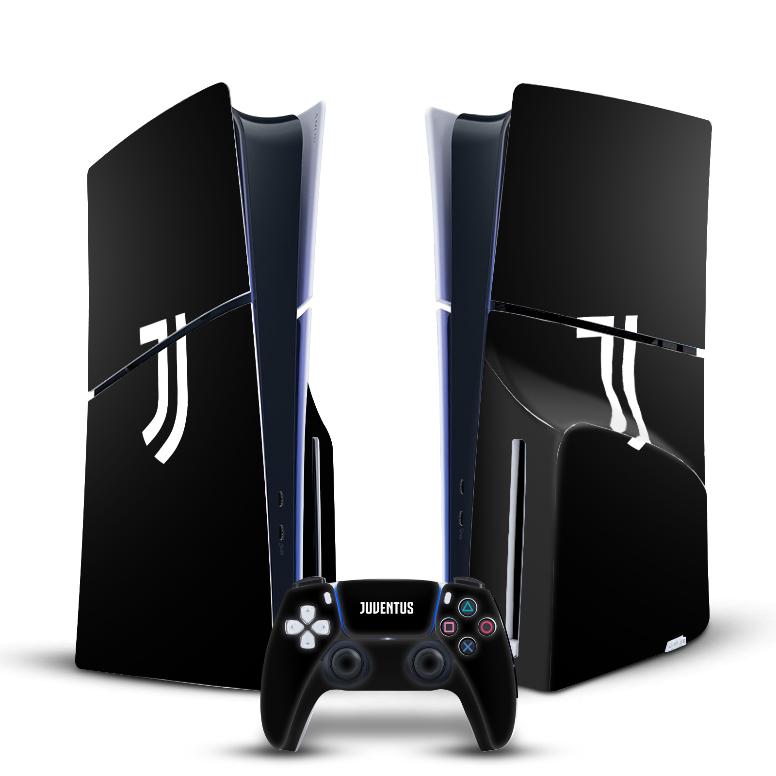 JUVENTUS FC ART VINYL SKIN DECAL FOR SONY PS5 SLIM DISC CONSOLE & CONTROLLER